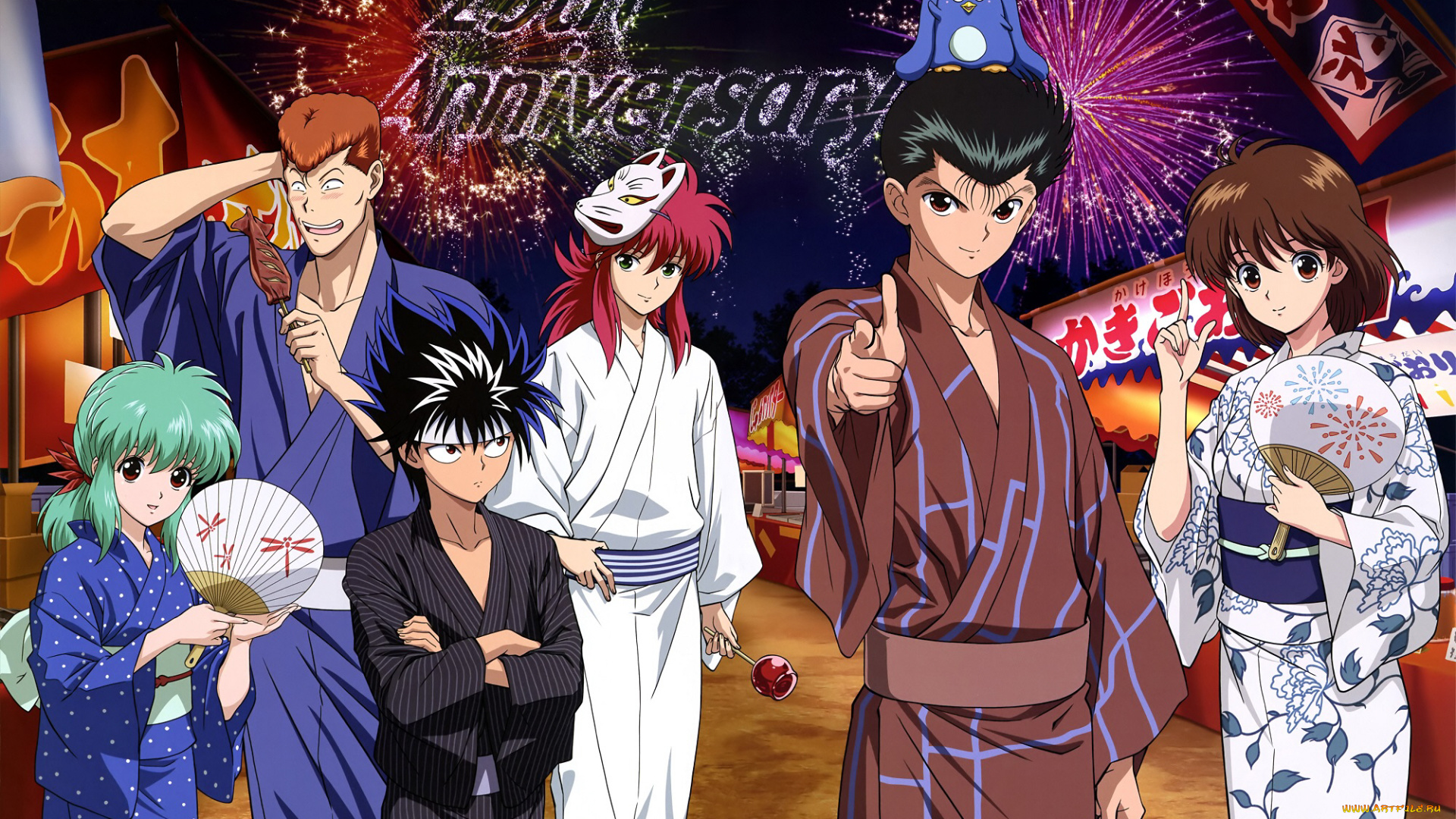 аниме, yu, yu, hakusho, парни