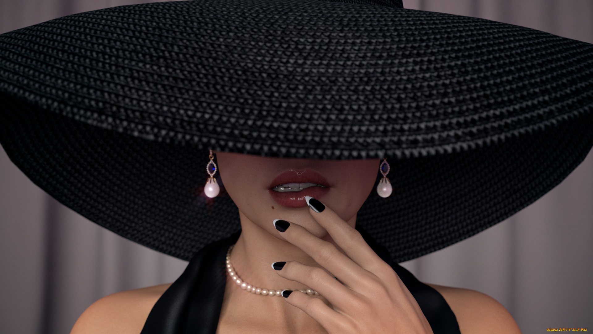 разное, люди, шляпа, губы, фон, девушка