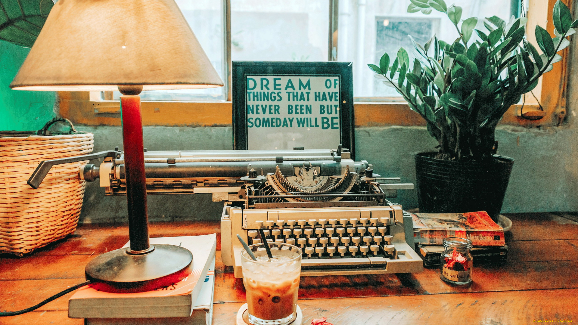 разное, ретро, , винтаж, машинка, пишущая, лампа