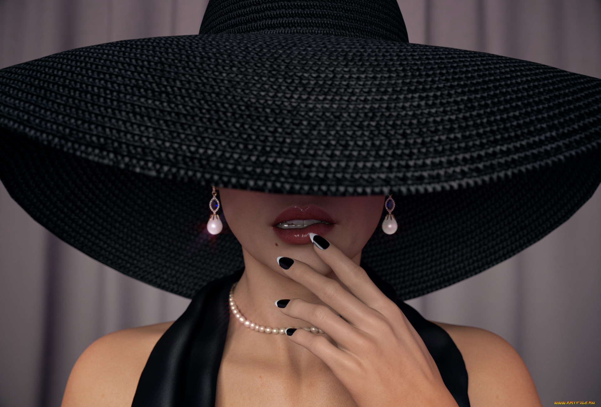 разное, люди, шляпа, губы, фон, девушка