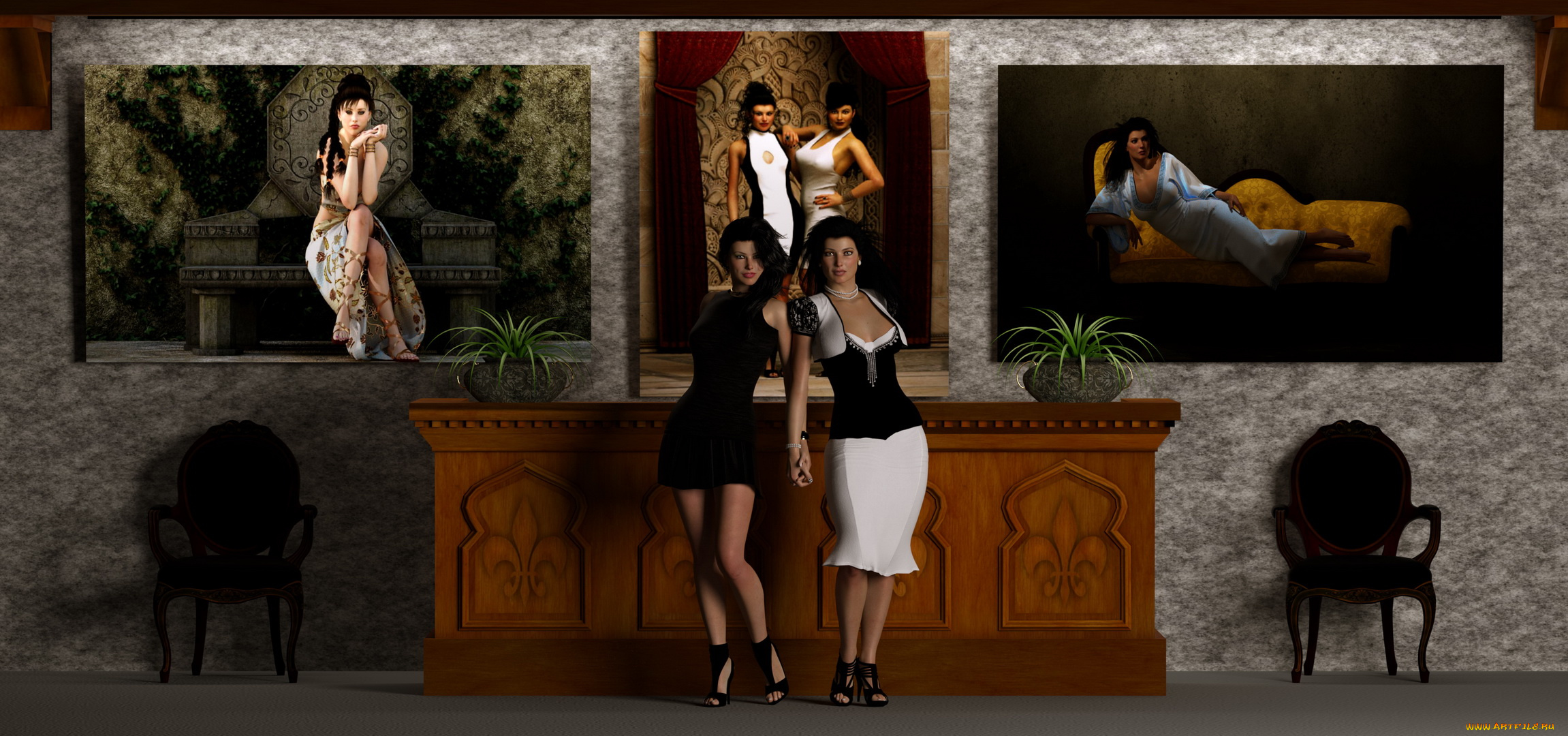 разное, люди, картины, платье, взгляд, фон, девушки