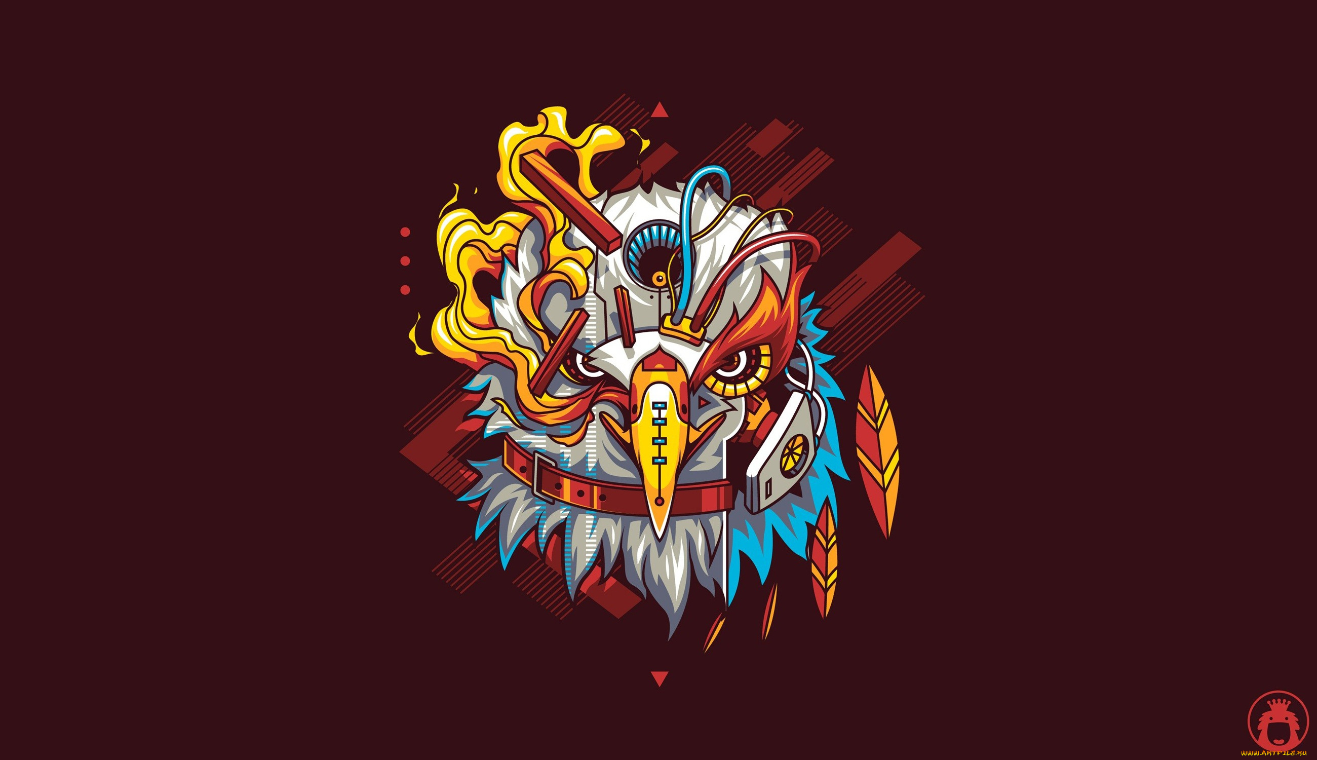 рисованное, минимализм, птица