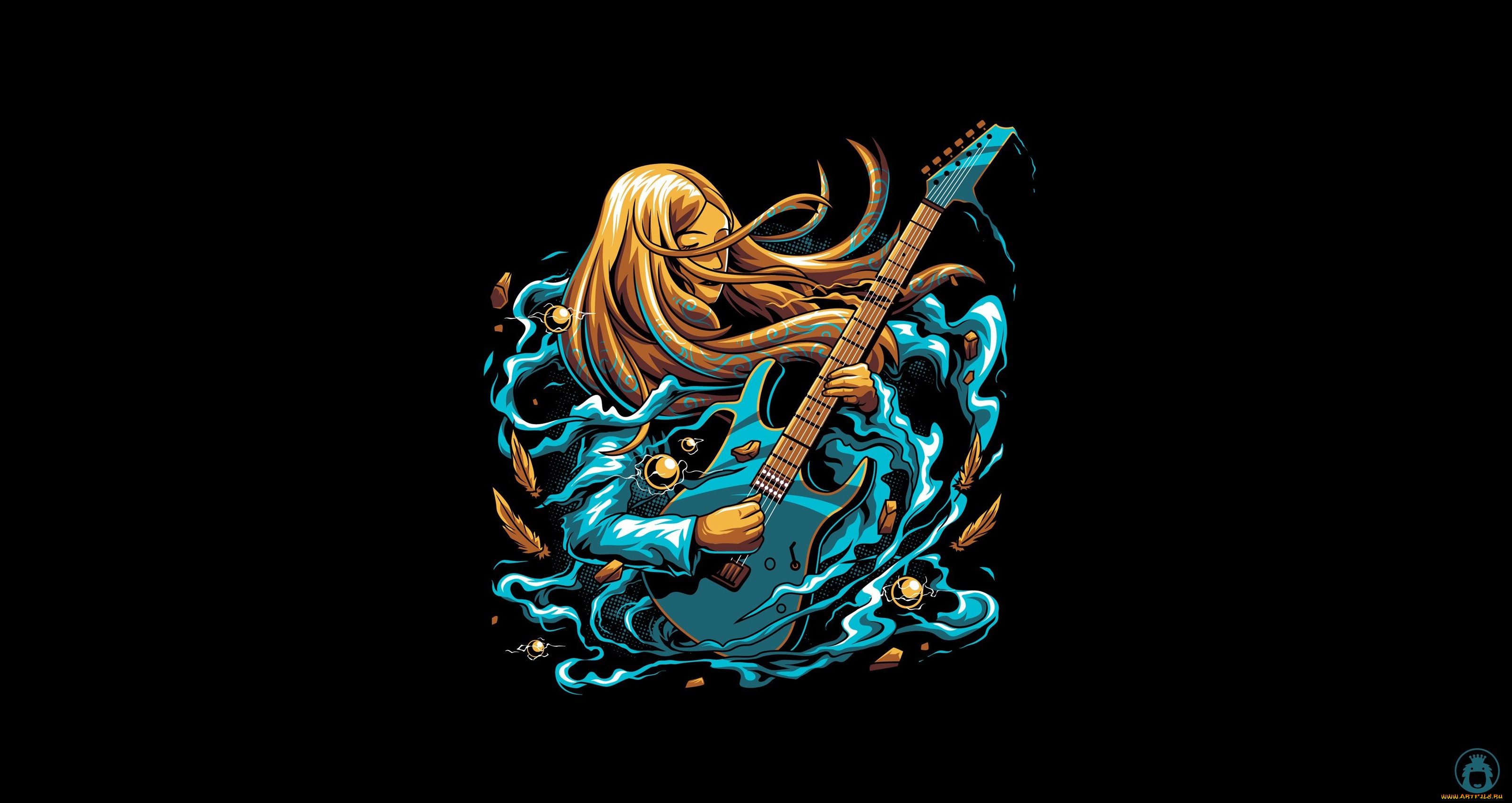 рисованное, минимализм, взгляд, девушка, фон