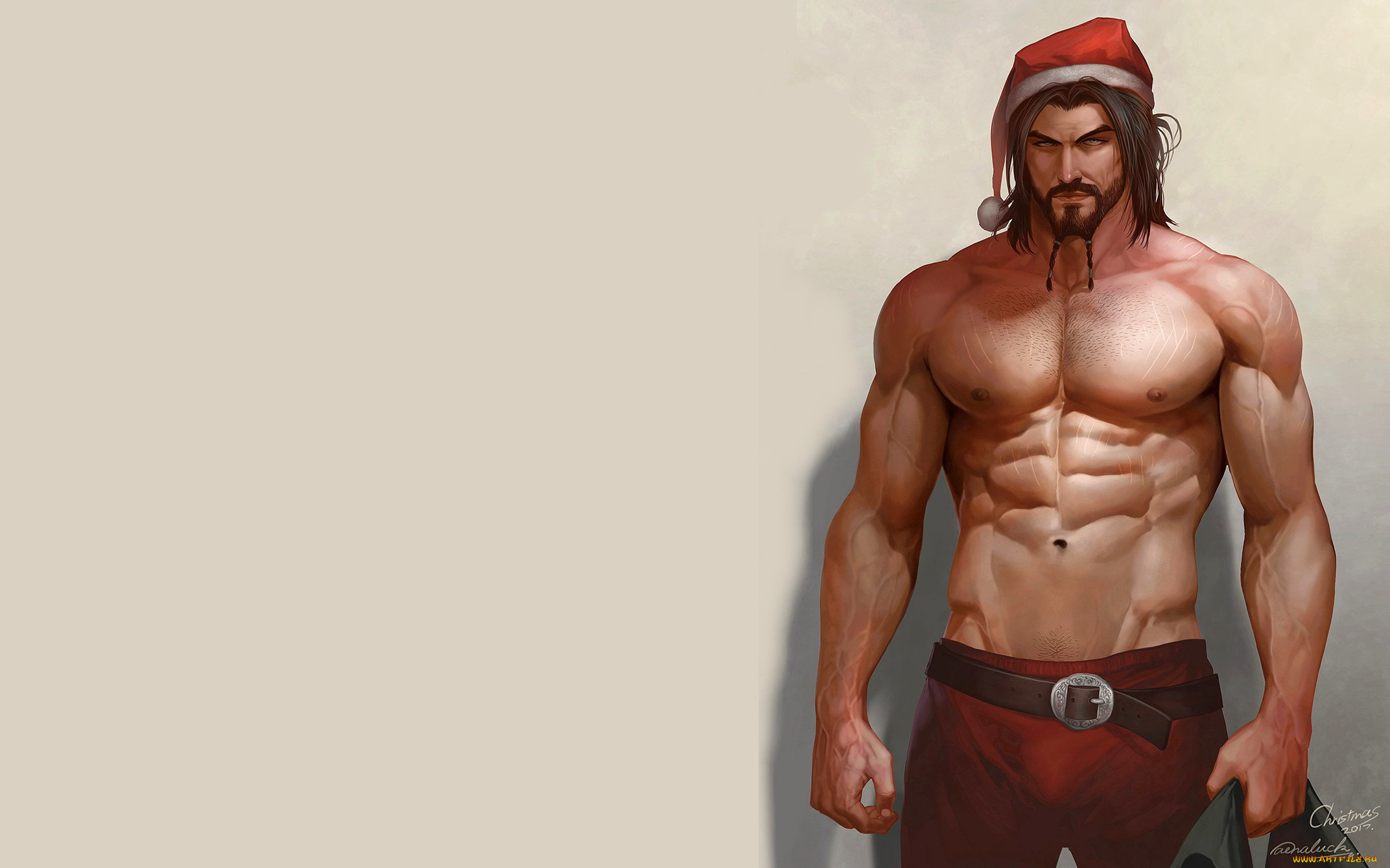 рисованное, aenaluck, мужчина, колпак, бородка, штаны