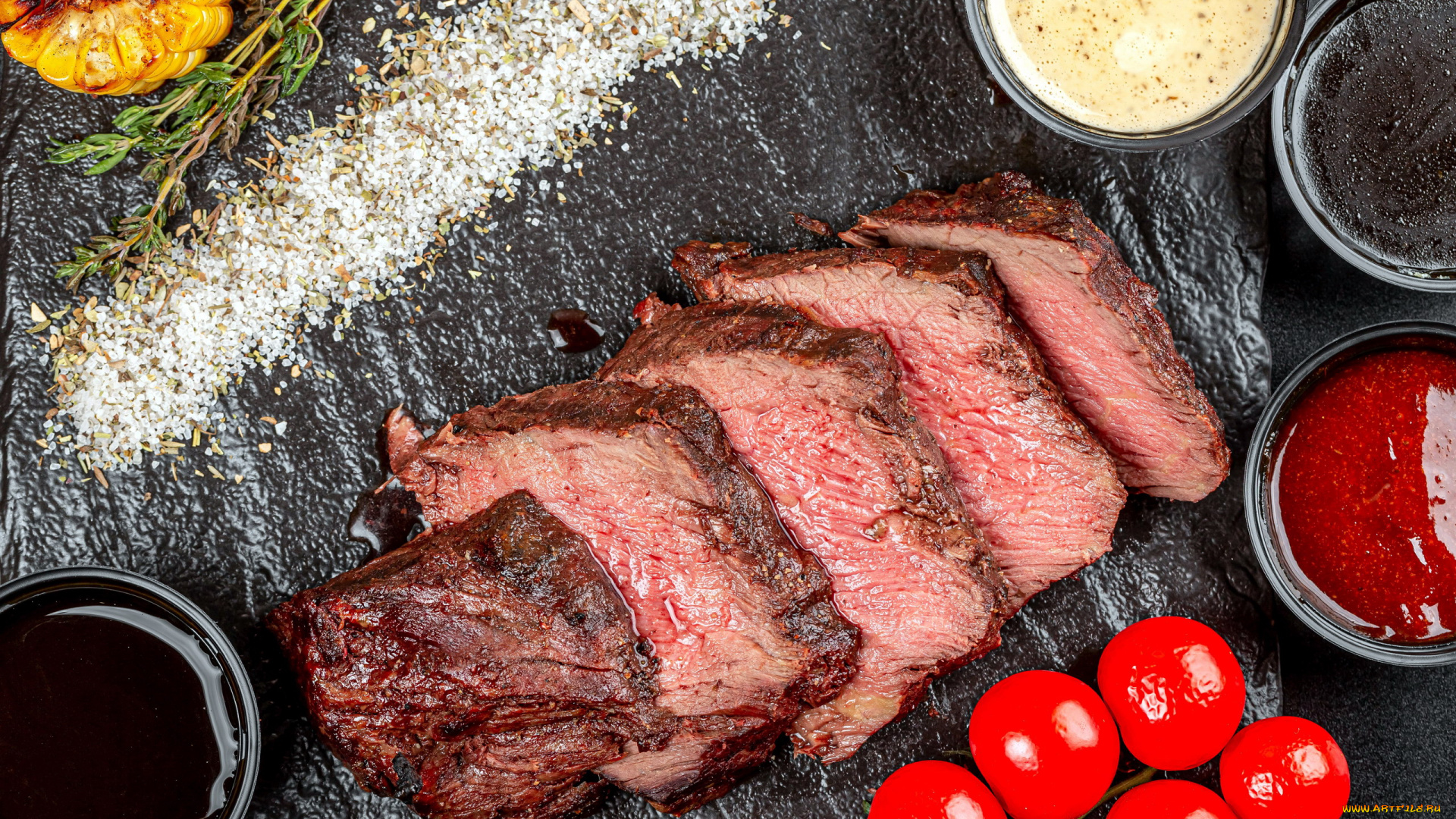 еда, мясные, блюда, буженина, мясо, соусы