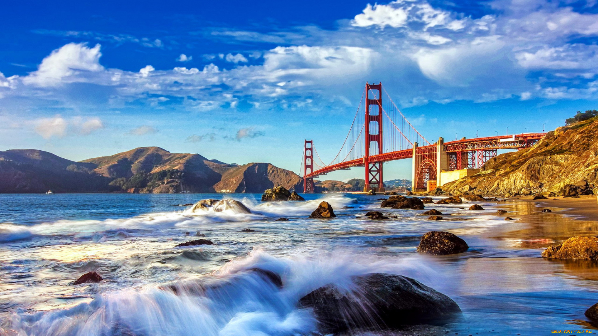 города, сан-франциско, , сша, golden, gate, bridge