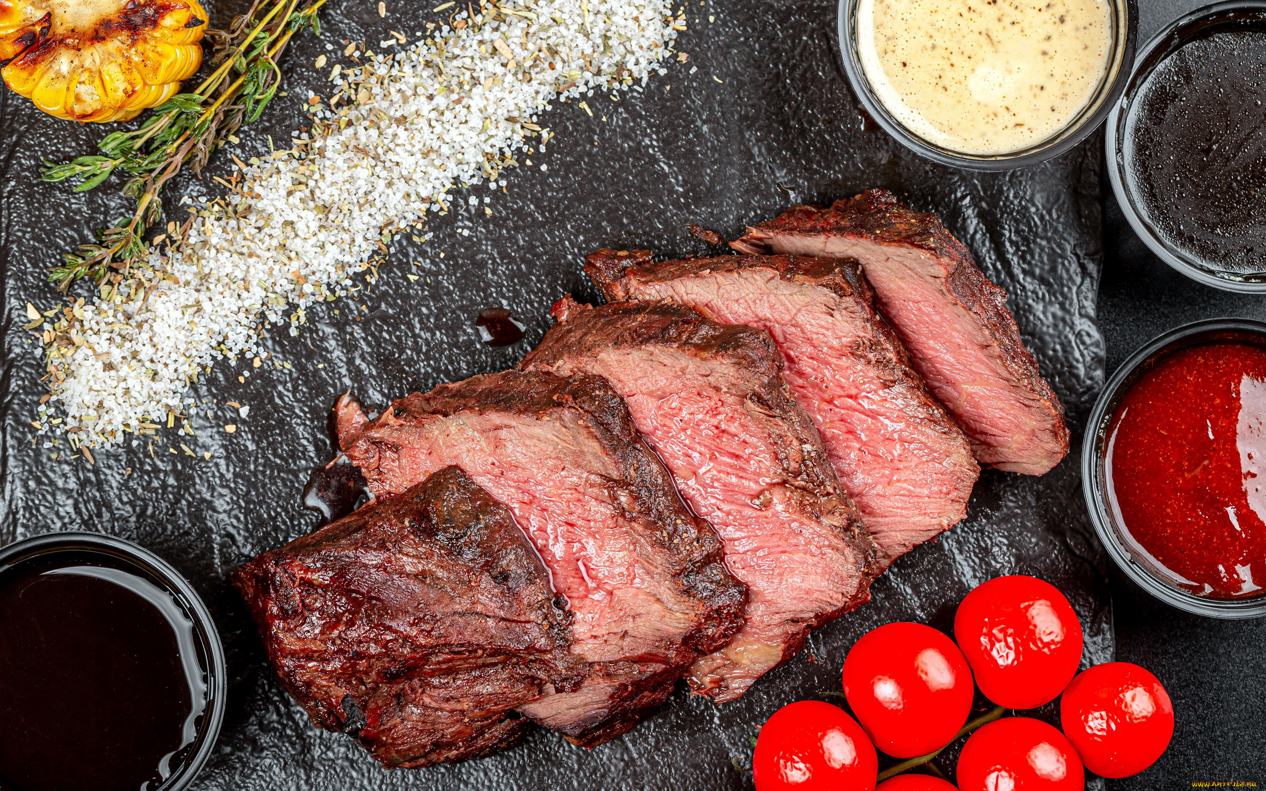 еда, мясные, блюда, буженина, мясо, соусы