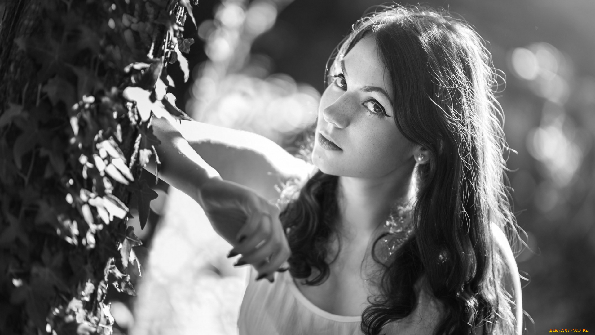 девушки, -, черно-белые, монохром