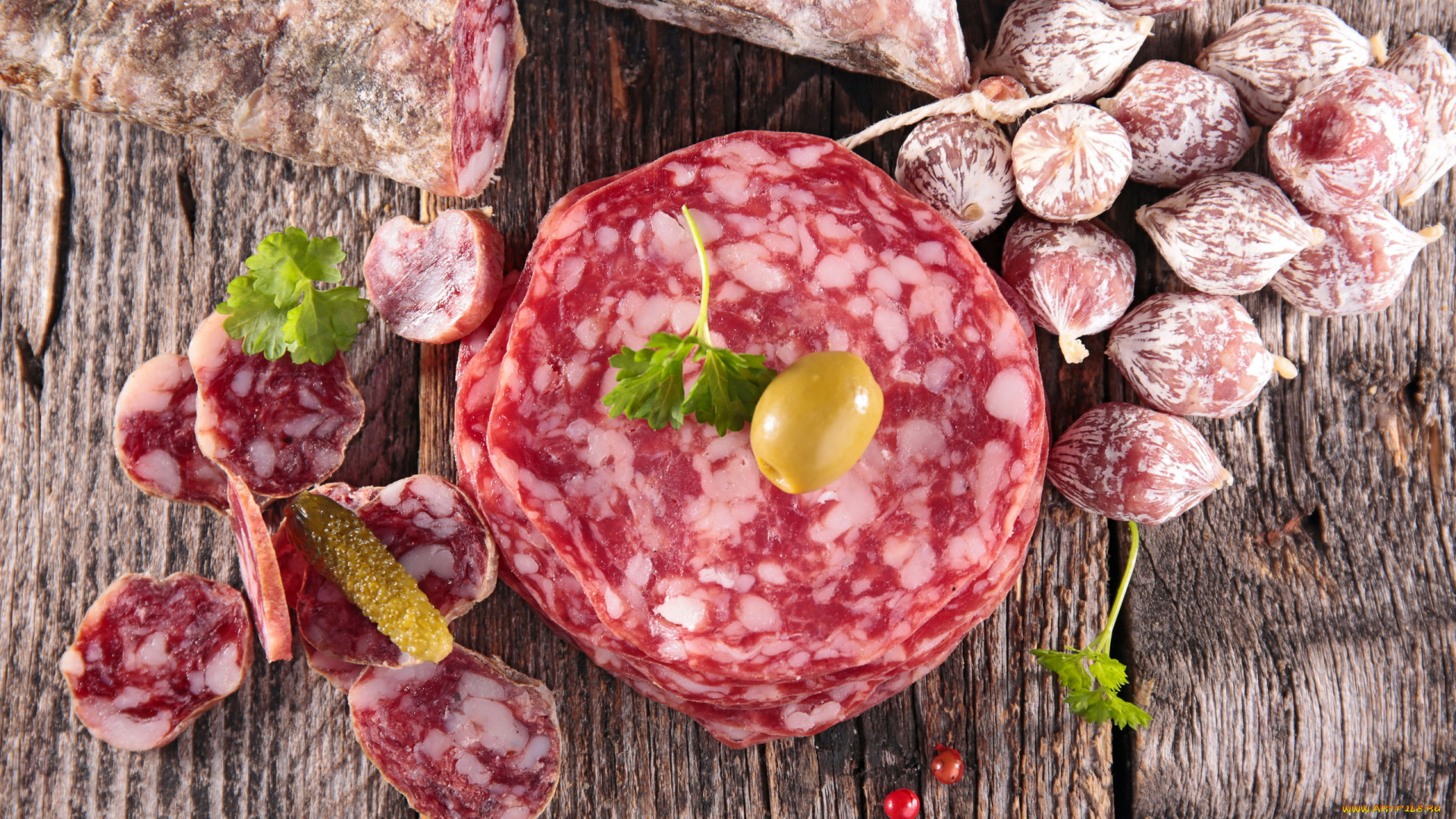 еда, колбасные, изделия, копченая, колбаса, салями