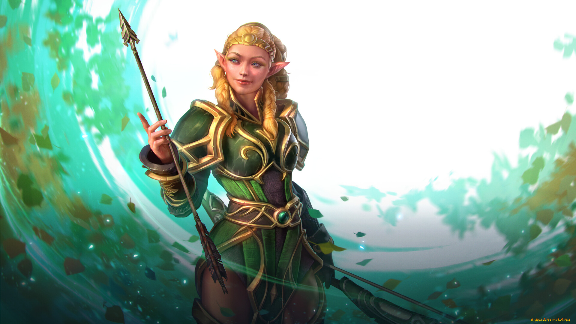 видео, игры, age, of, magic, девушка, стрела, вихрь, эльф