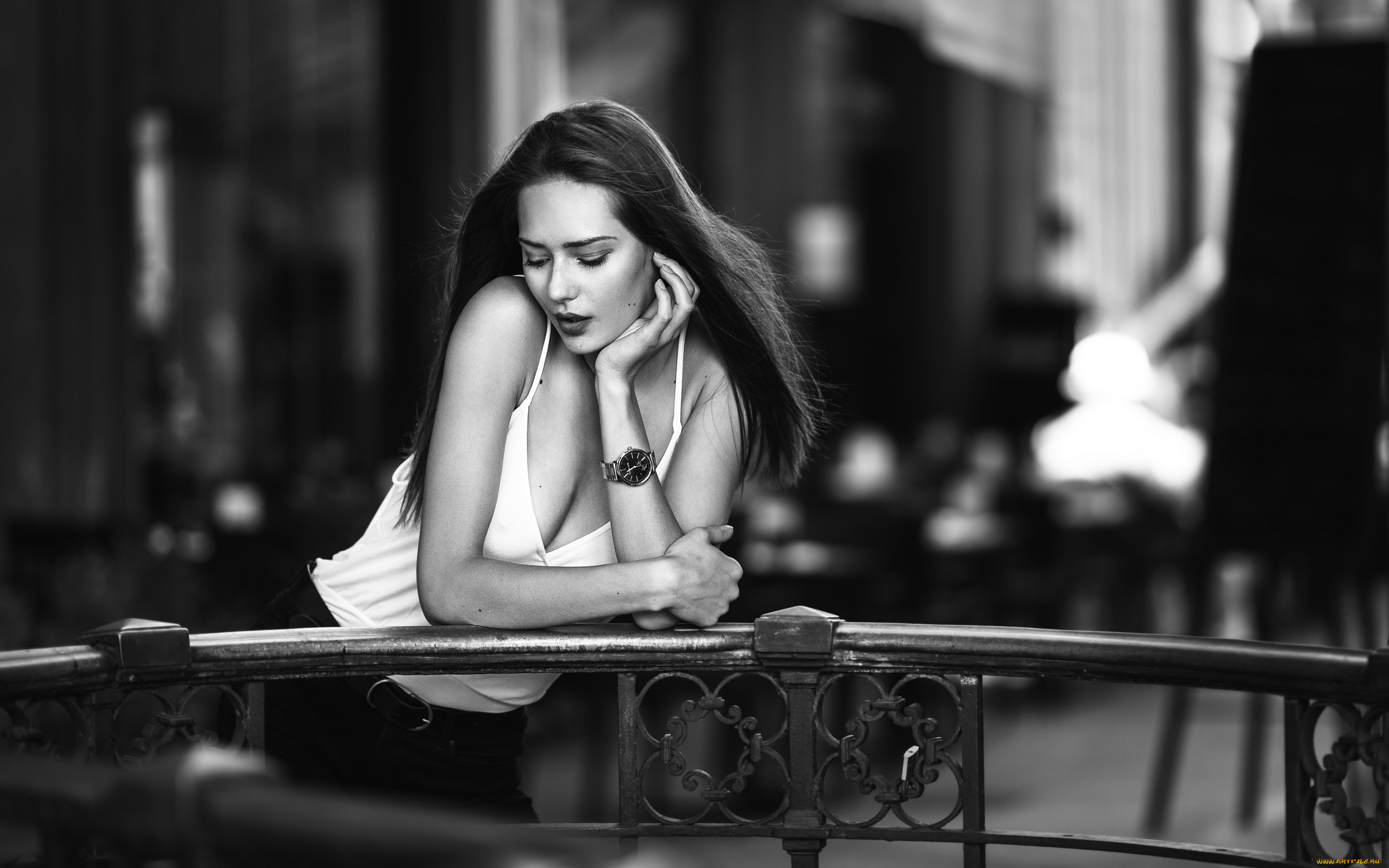 девушки, -, черно-белые, монохром