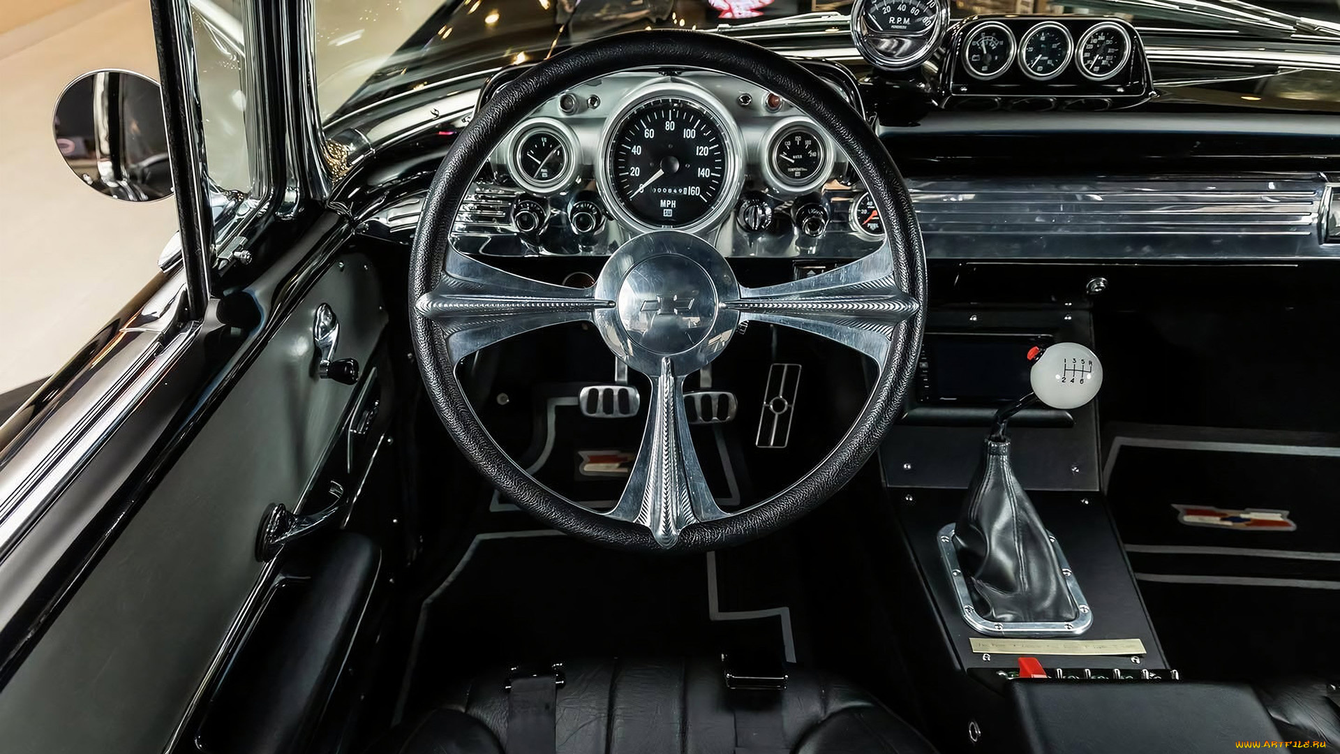 автомобили, интерьеры, chevrolet, bel, air, 1957