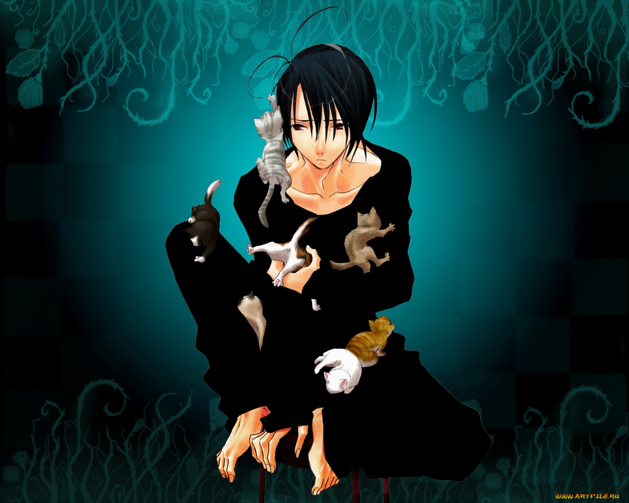 аниме, zombie, loan