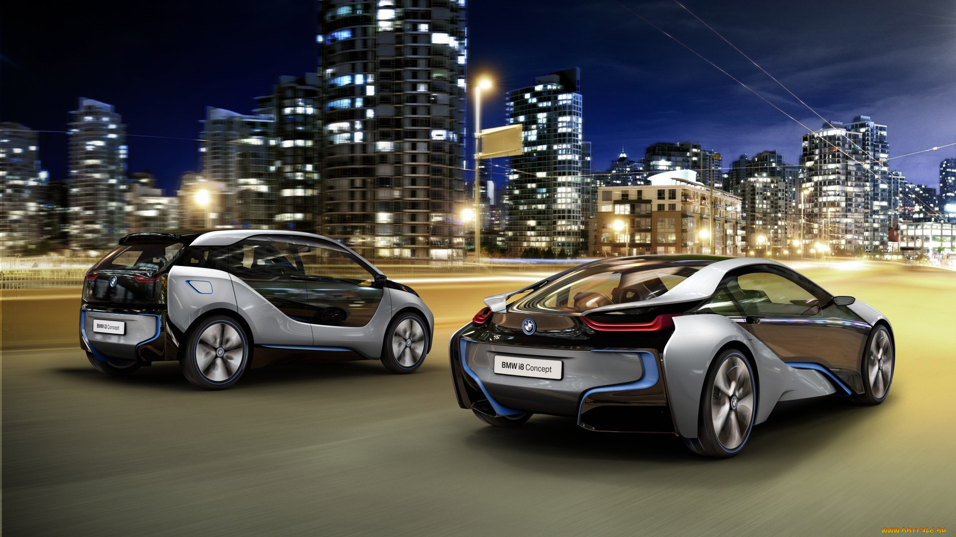 bmw, i3, concept, 2012, автомобили, 3д, i8