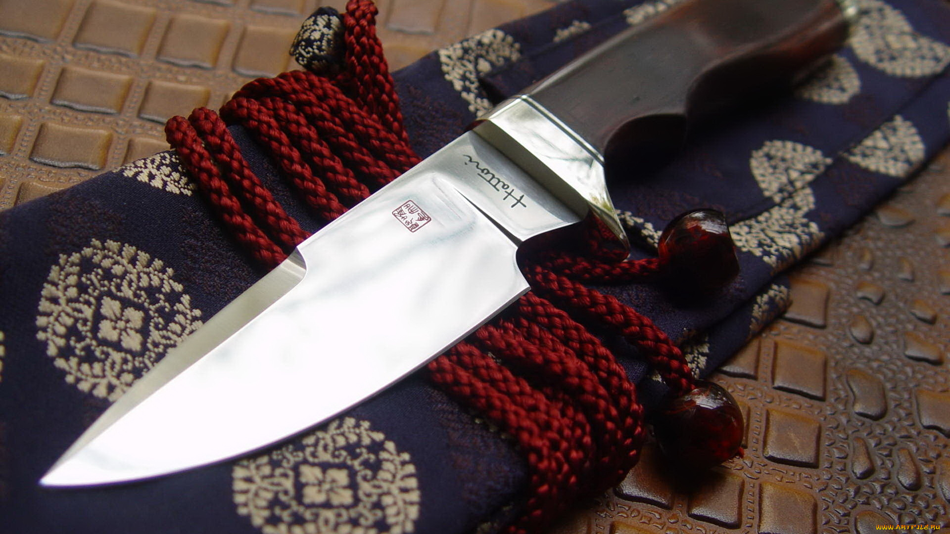 оружие, холодное, нож, ткань, веревка