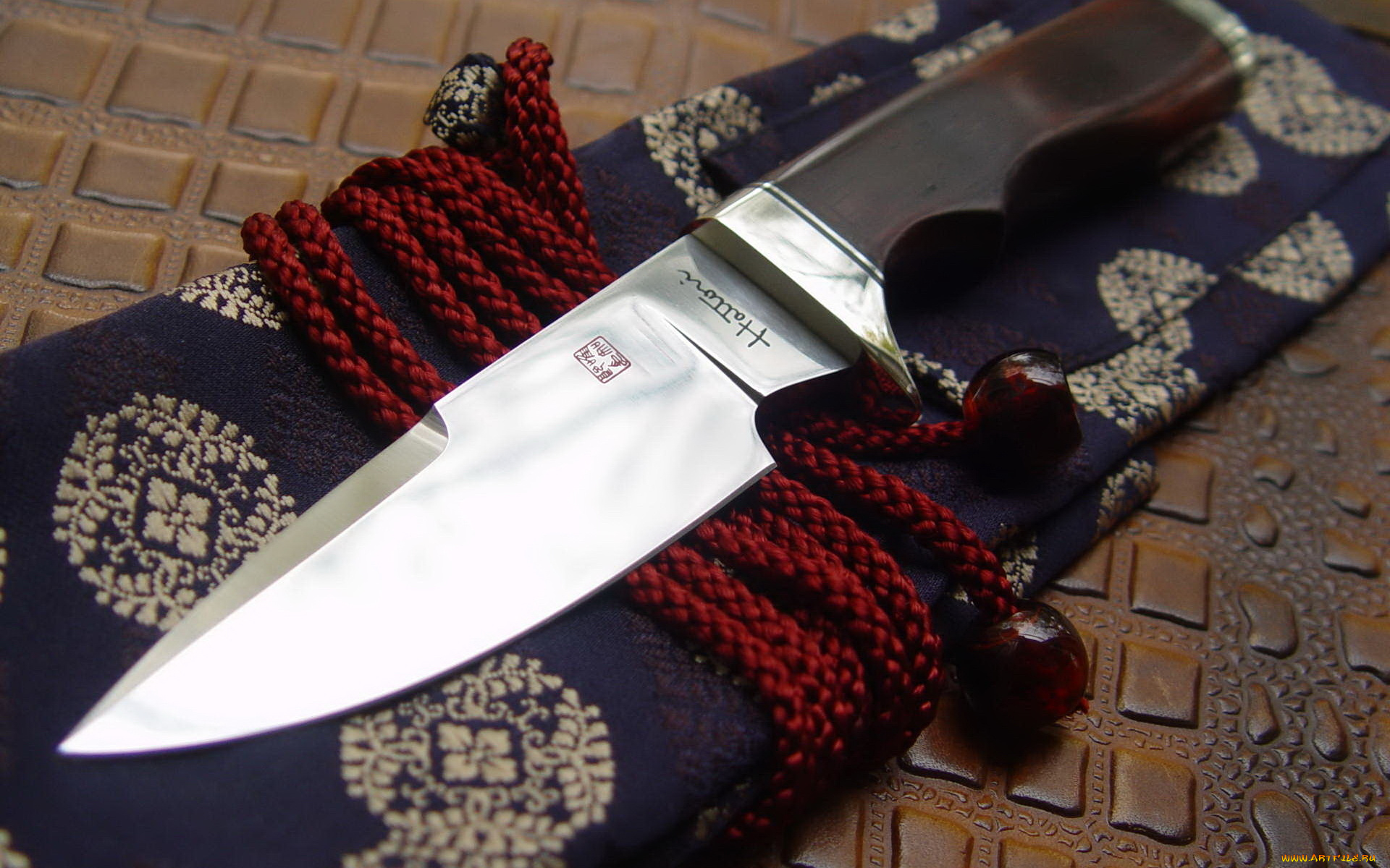 оружие, холодное, нож, ткань, веревка