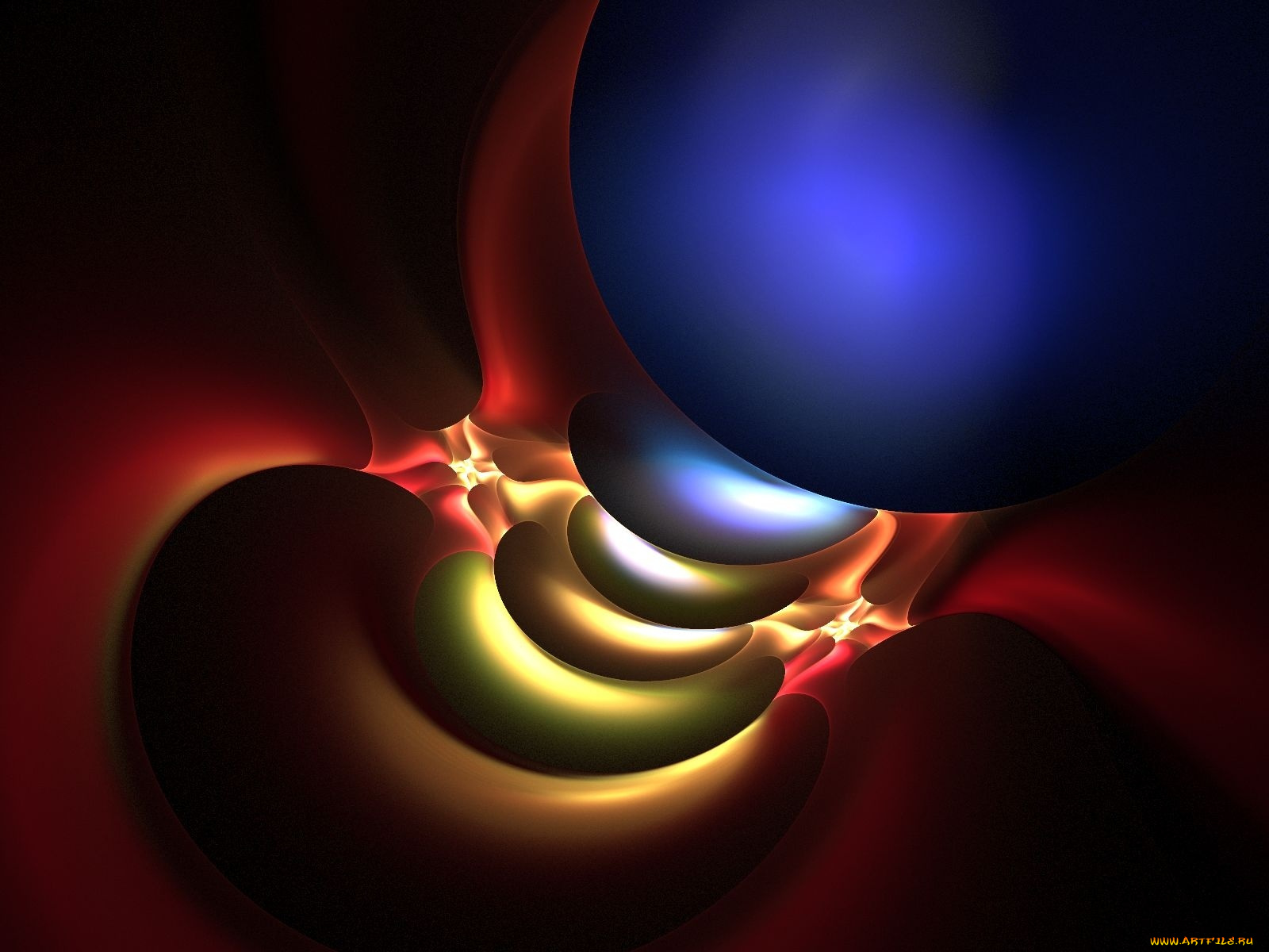 3д, графика, fractal, фракталы, узор, цвета, фон