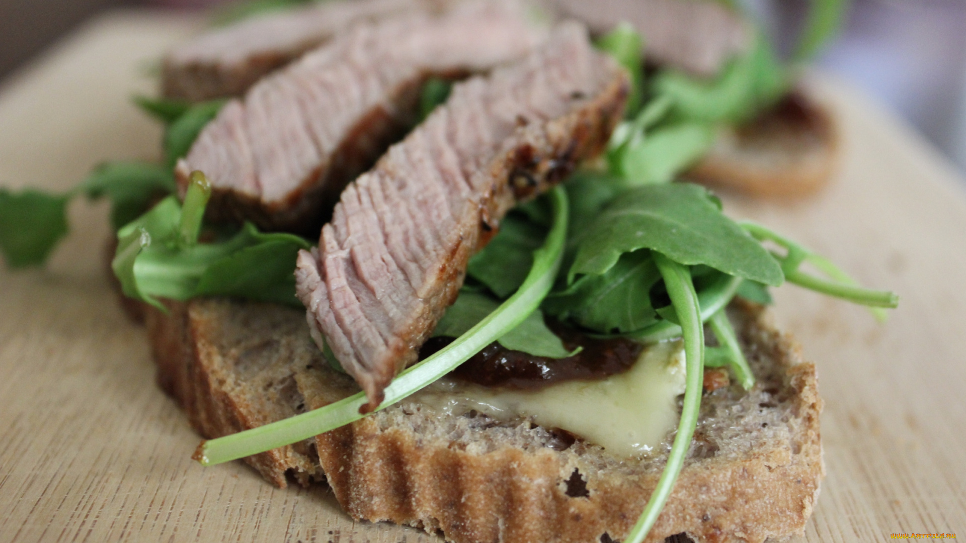 еда, бутерброды, гамбургеры, канапе, зелень, мясо, хлеб