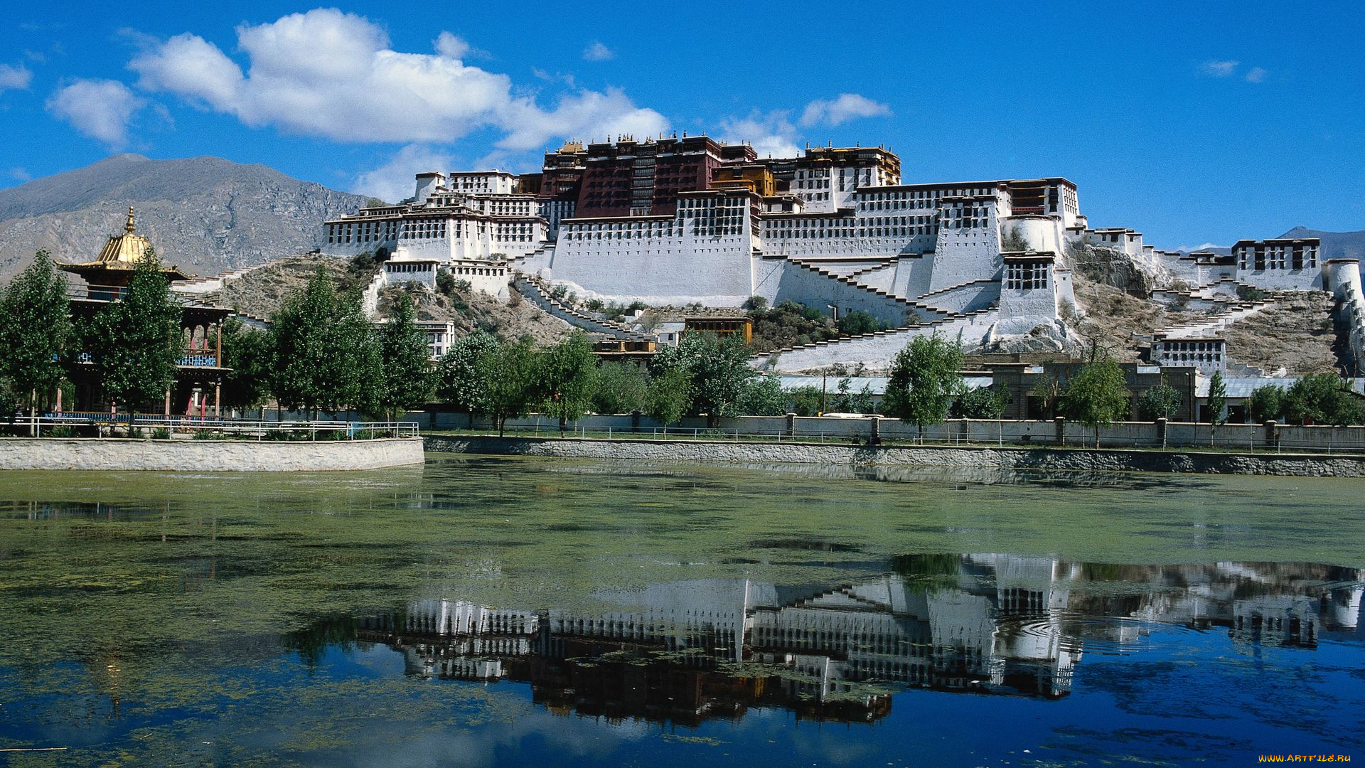 города, буддистские, другие, храмы, резиденция, далай, ламы, тибет, potala, palace, lhasa, tibet