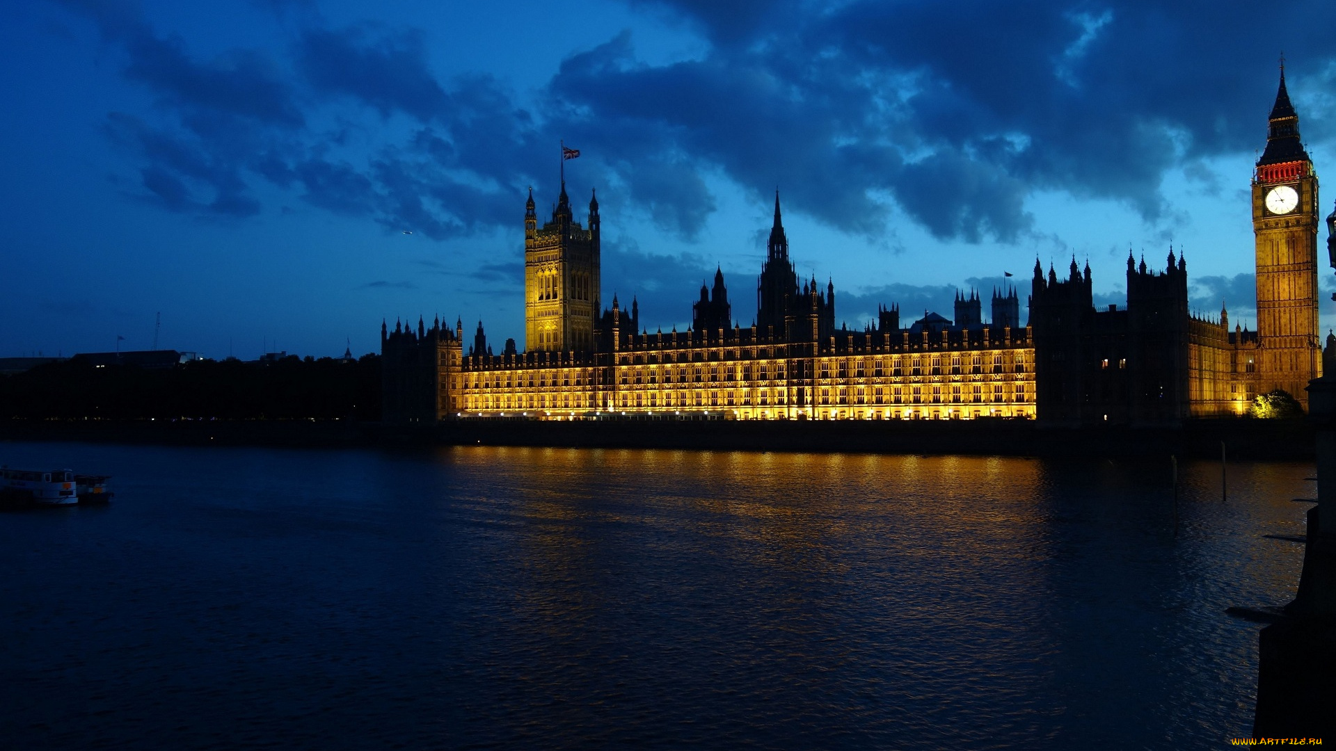 города, лондон, великобритания, ночь