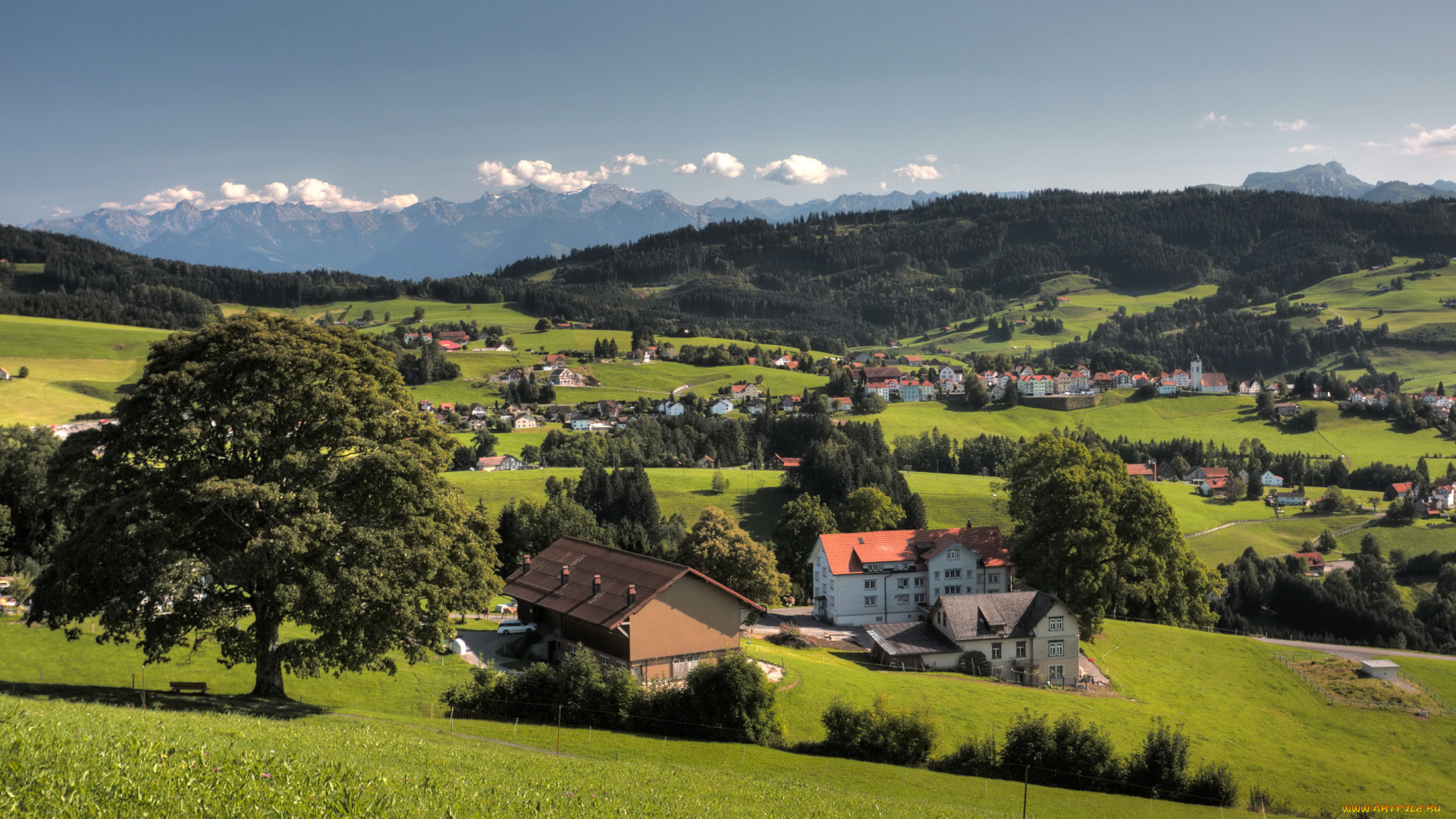 швейцария, реэтобель, города, пейзажи