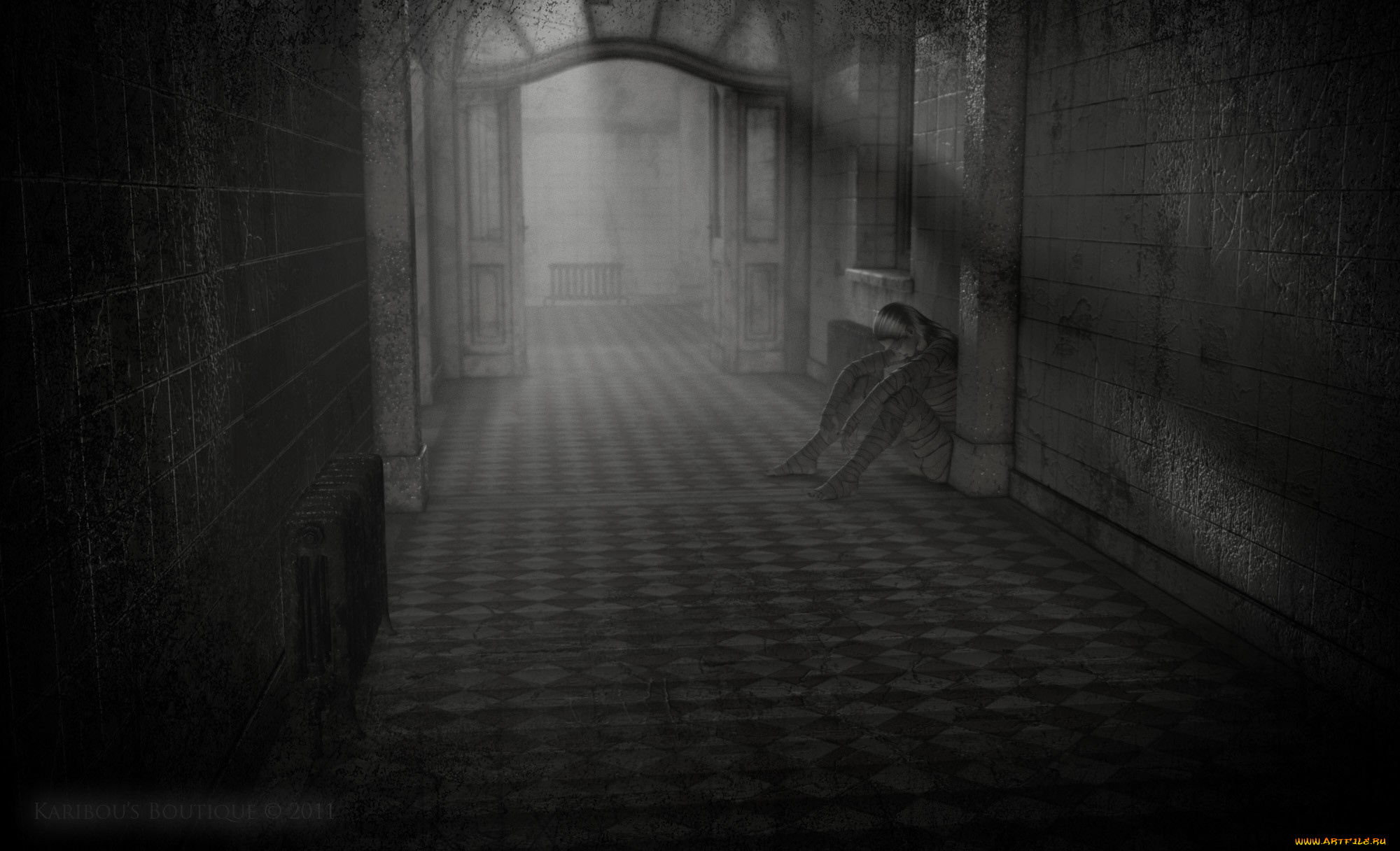 3д, графика, realism, реализм, коридор