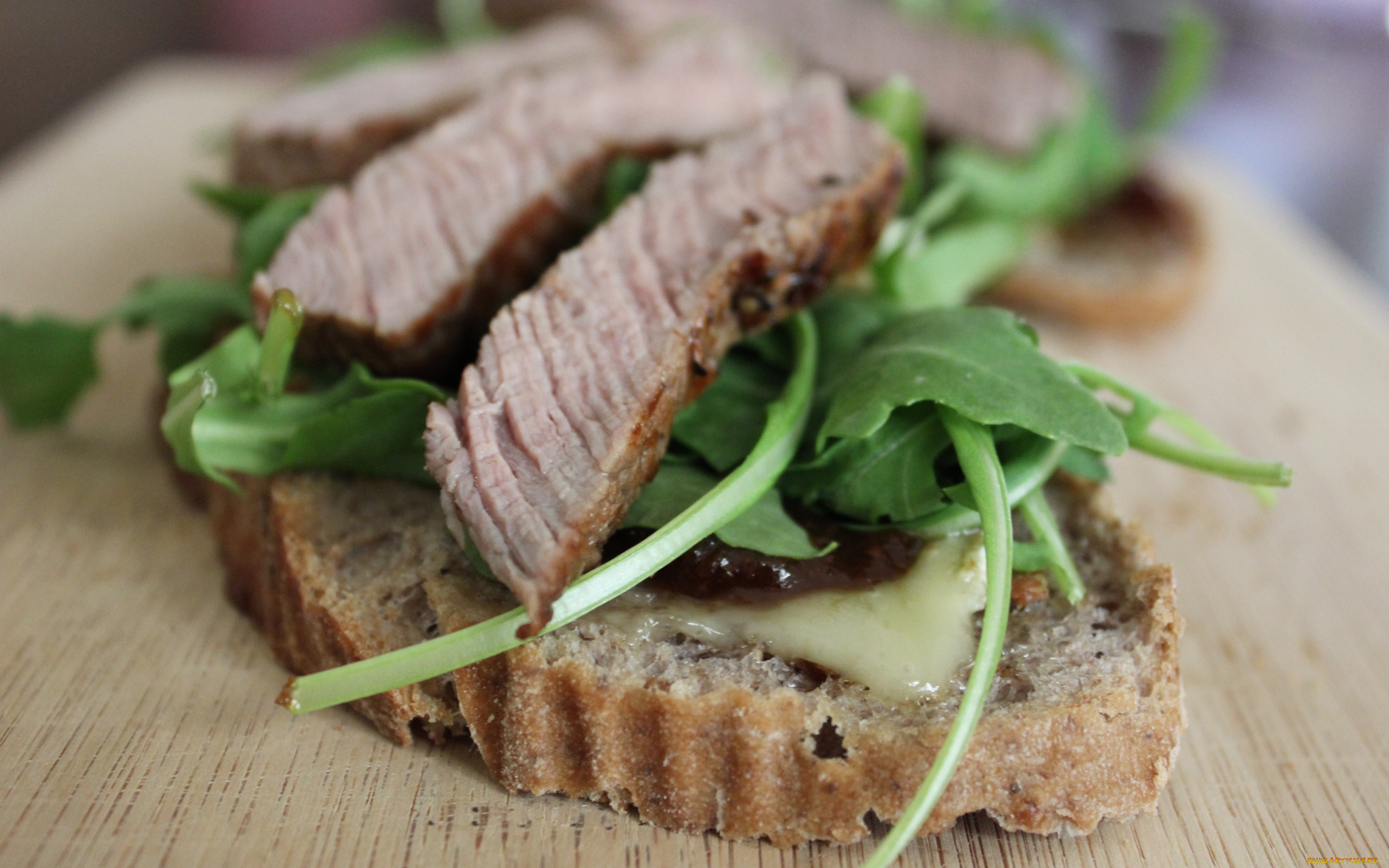 еда, бутерброды, гамбургеры, канапе, зелень, мясо, хлеб