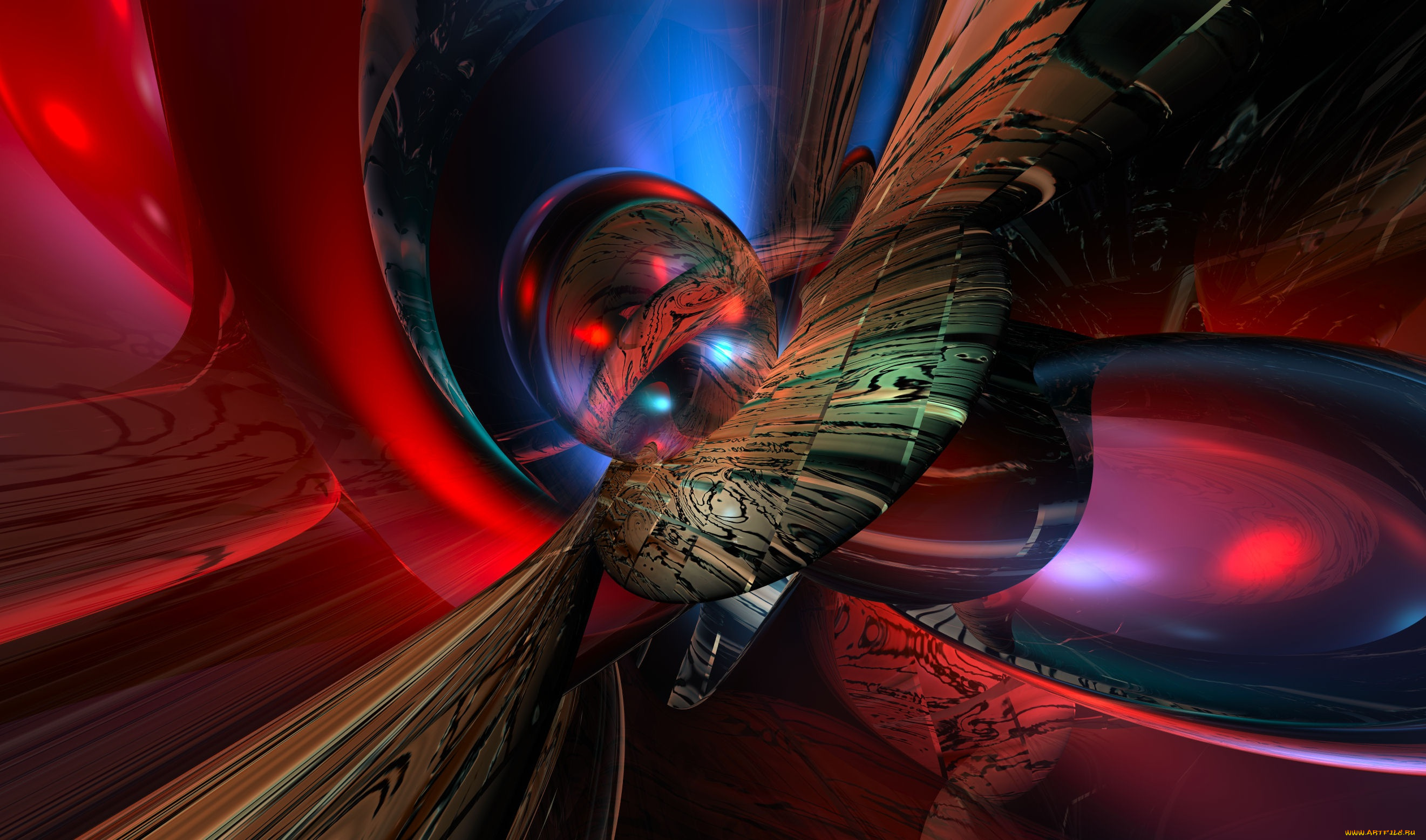 3д, графика, fractal, фракталы, цвета, узор, изгибы