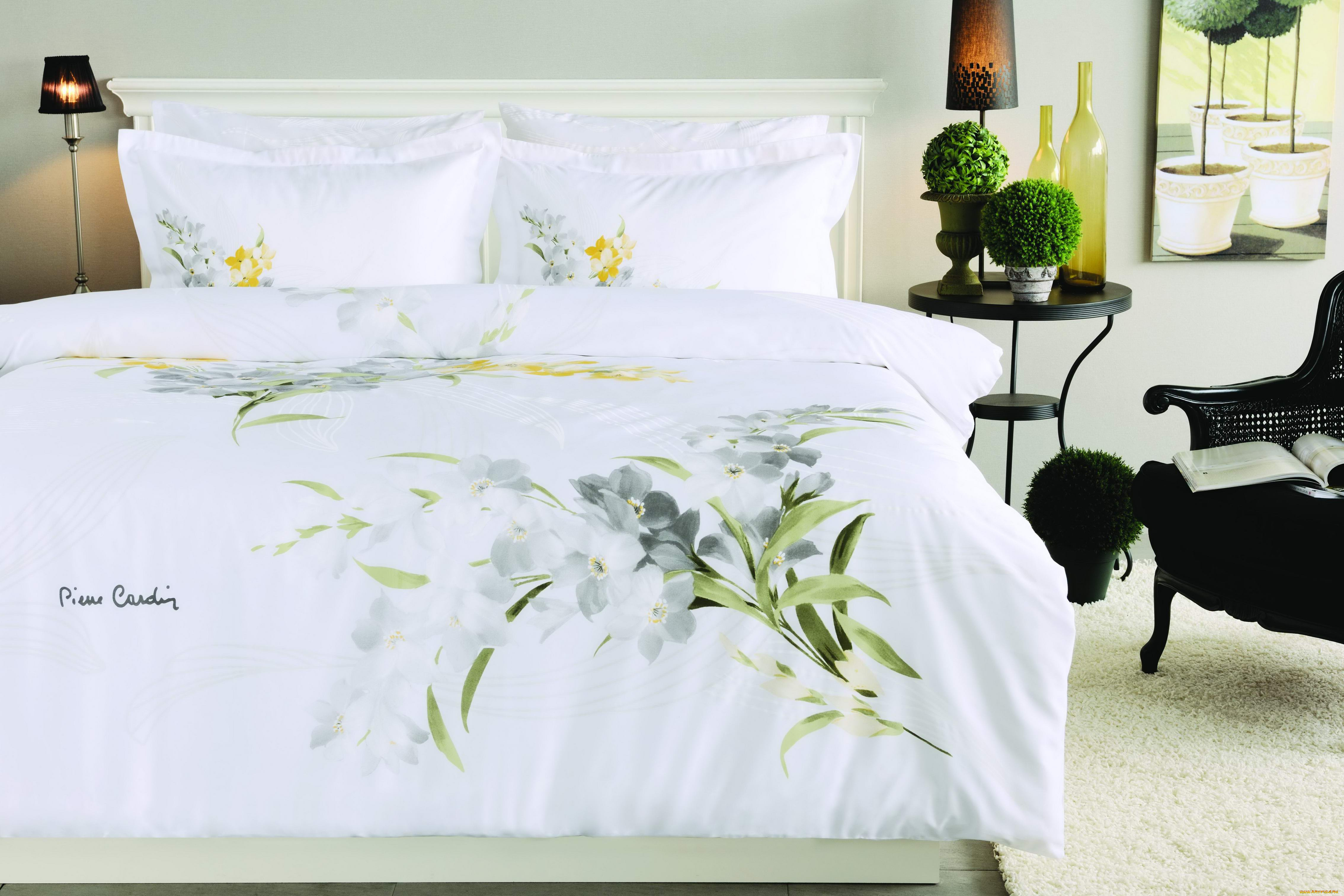 интерьер, спальня, подушки, кровать