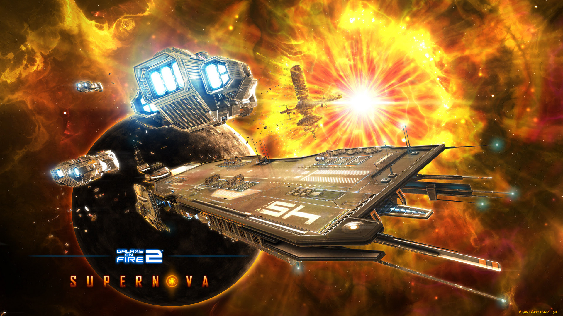 galaxy, on, fire, видео, игры, космический, корабль, взрыв