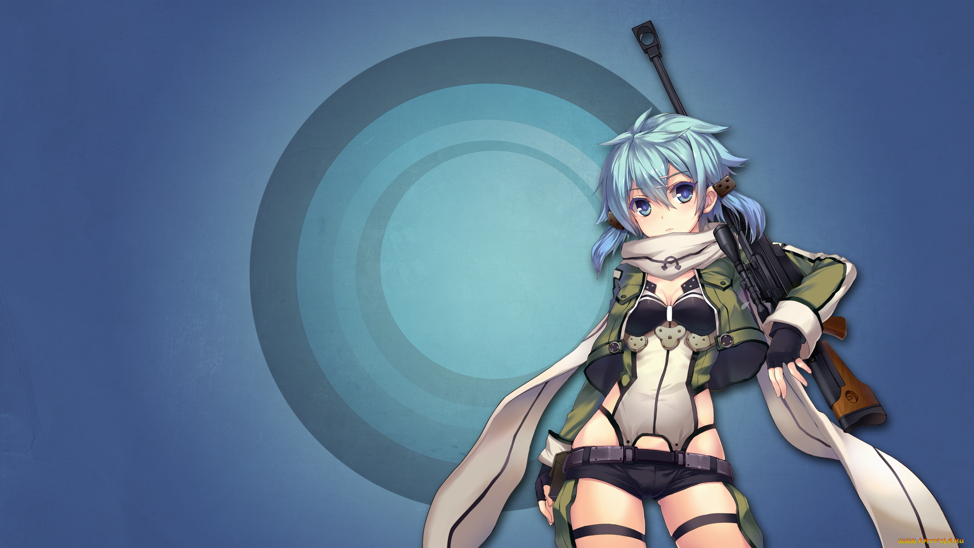 sword, art, online, аниме, shinon, девушка, оружие, shino, asada