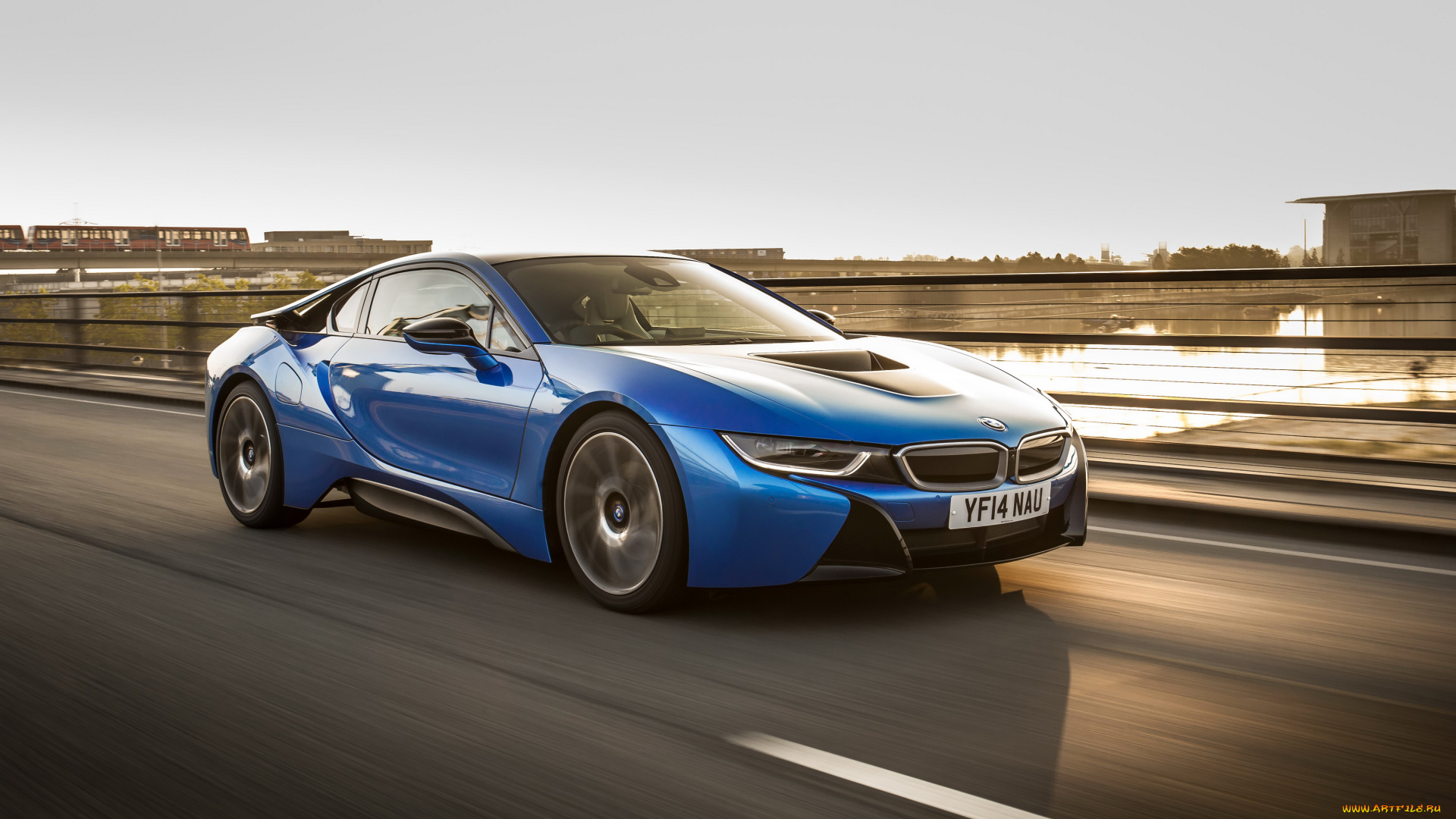 2014, bmw, i8, автомобили, bmw, ночь, голубой