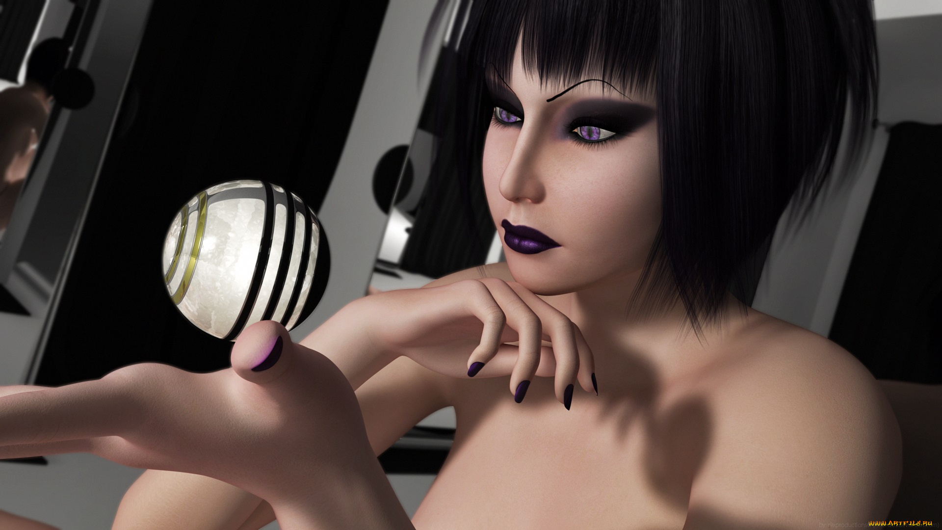 3д, графика, портрет, , portraits, взгляд, девушка