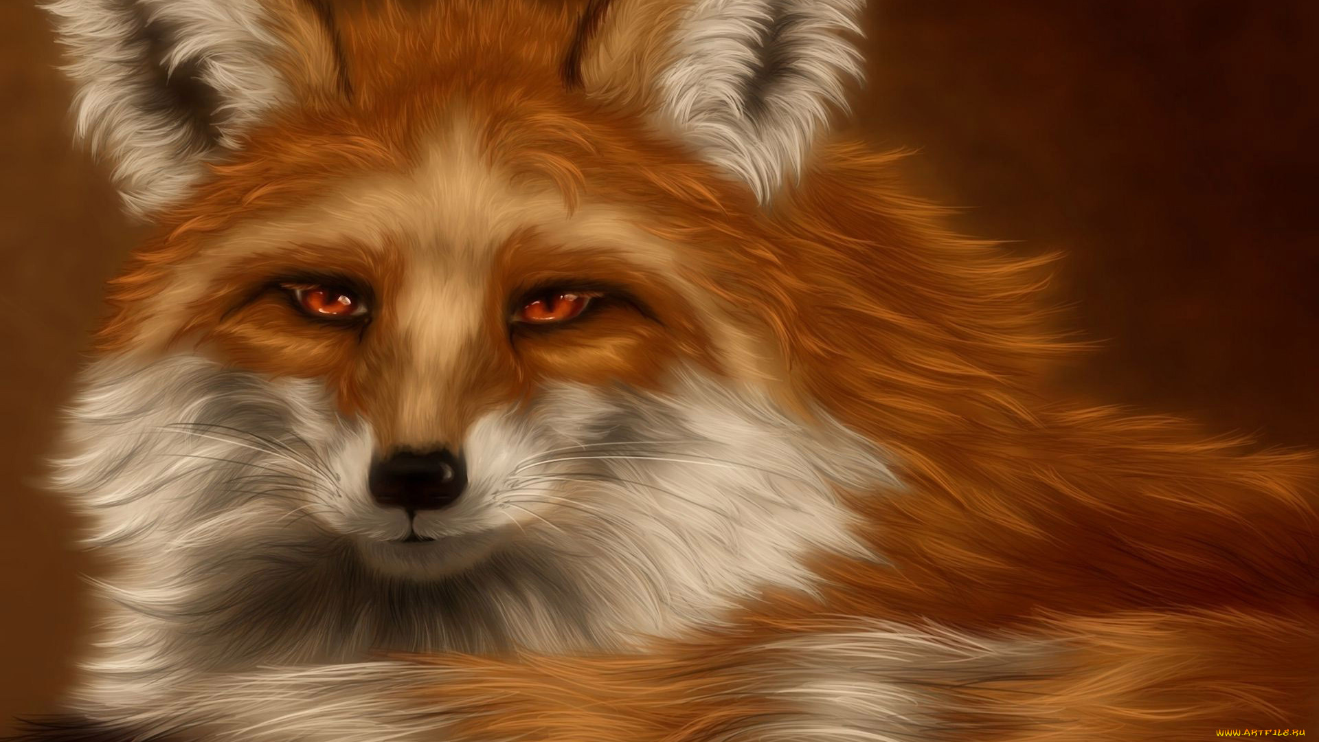 рисованные, животные, , лисы, лиса