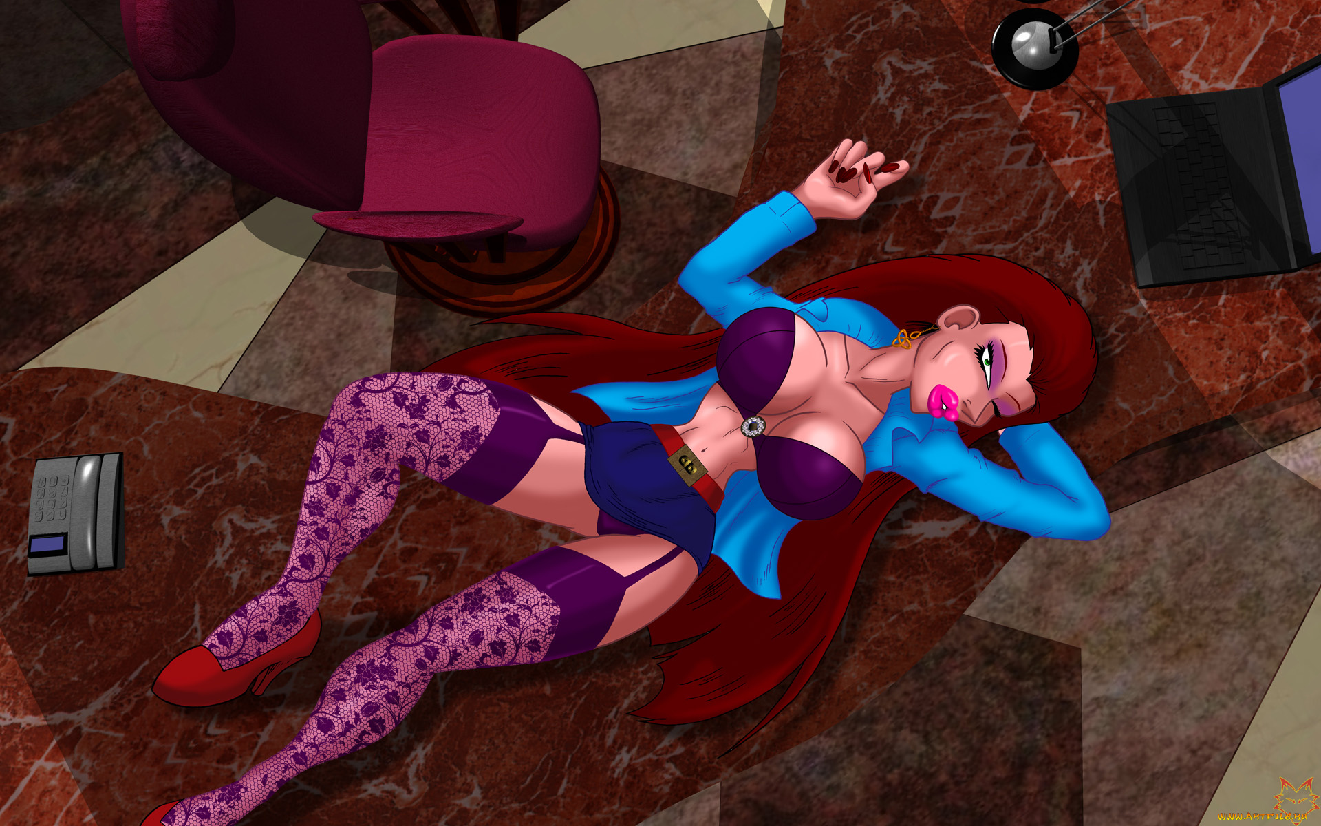 рисованные, люди, девушка, взгляд