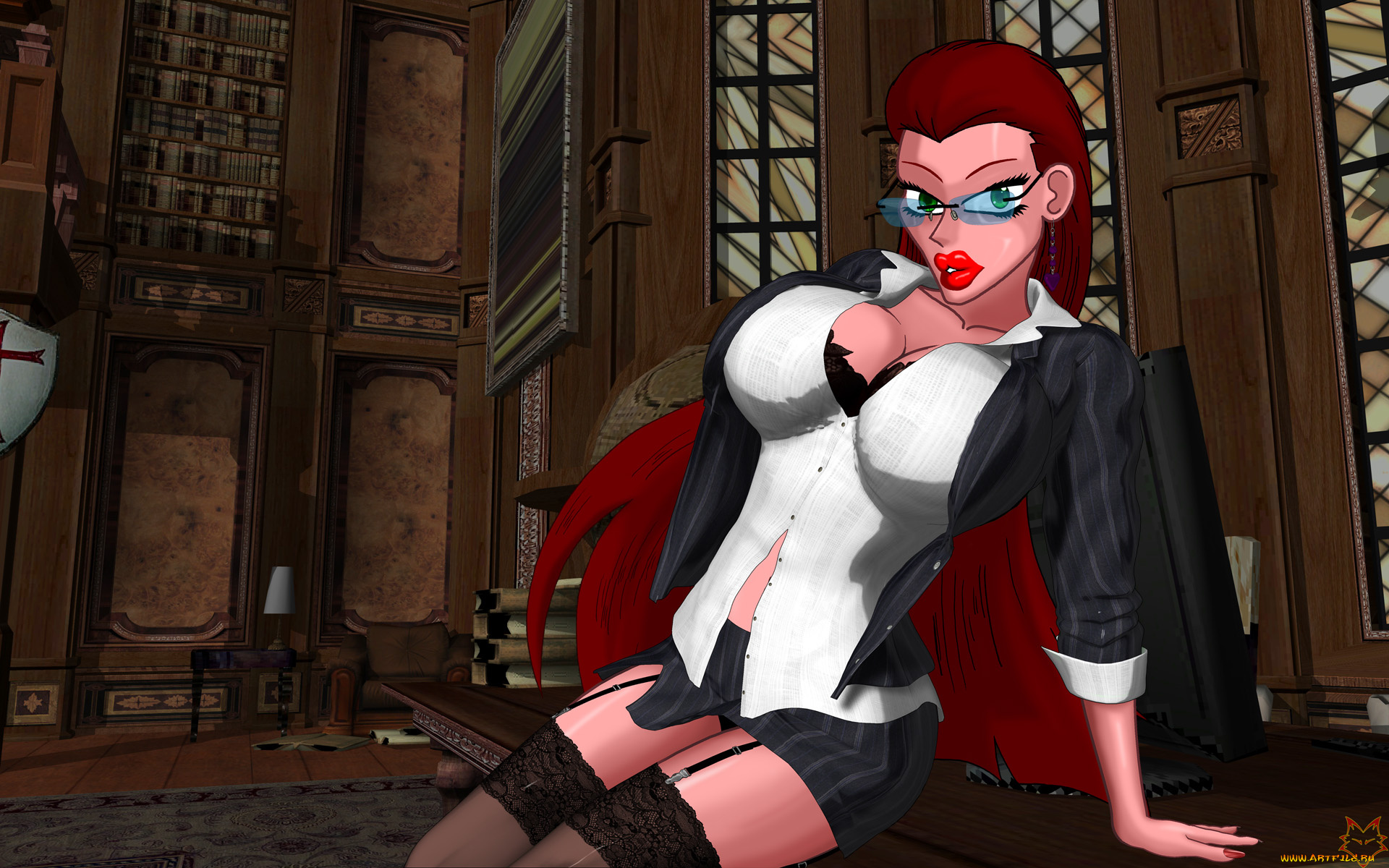 рисованные, люди, девушка, взгляд