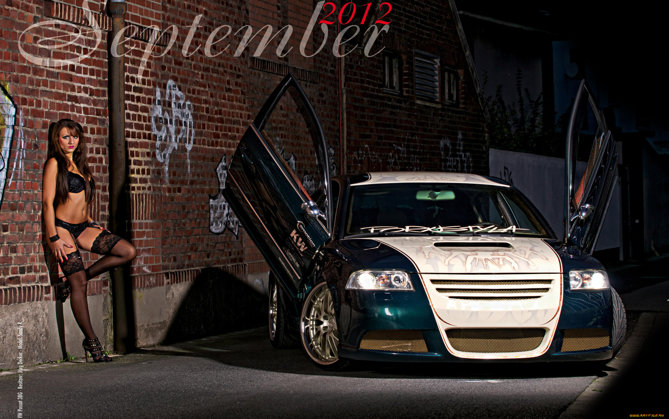 автомобили, авто, с, девушками, tuning, passat, woman, babe, volkswagen, sexy, ки'рпич