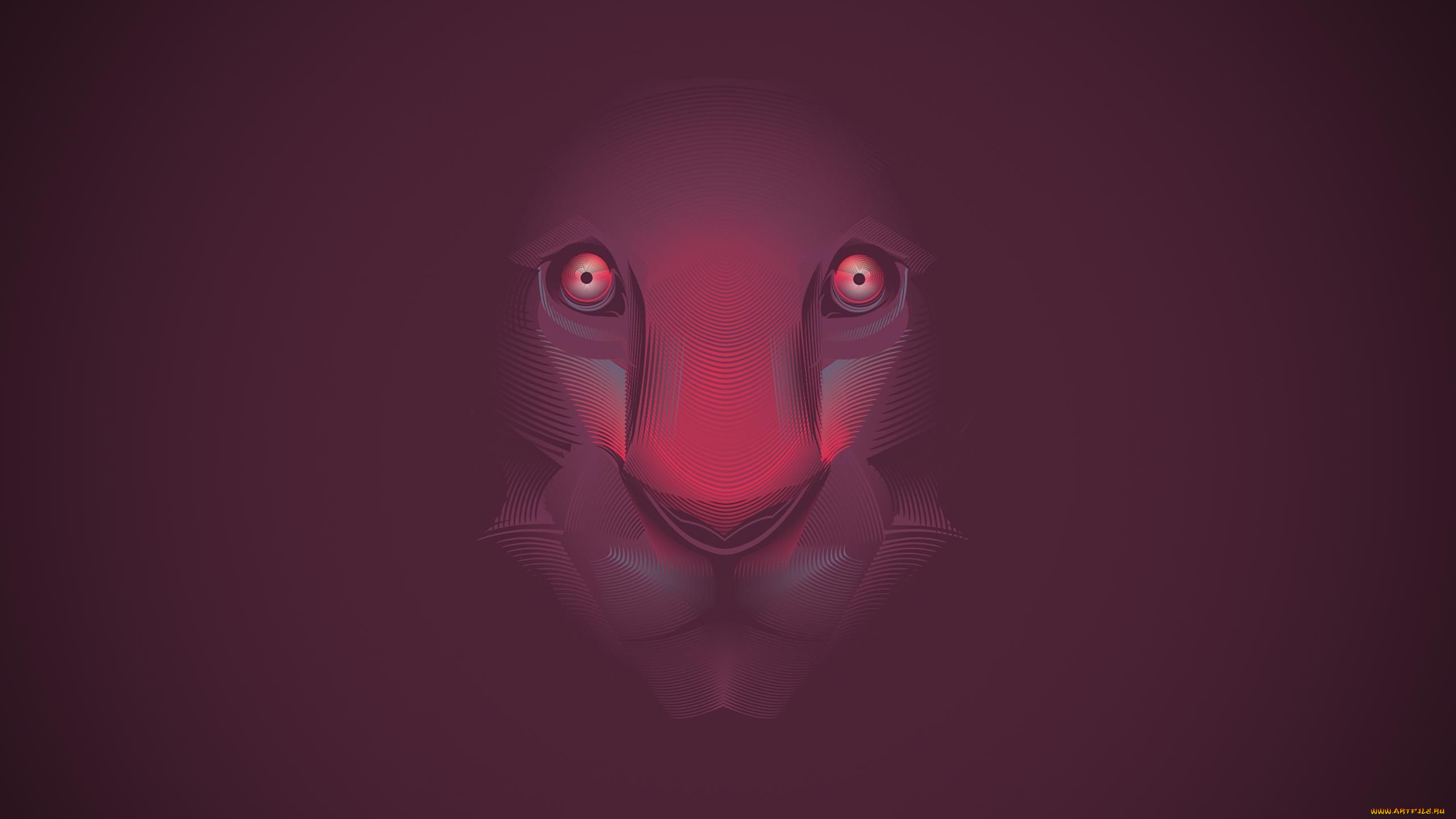 рисованные, минимализм, лев