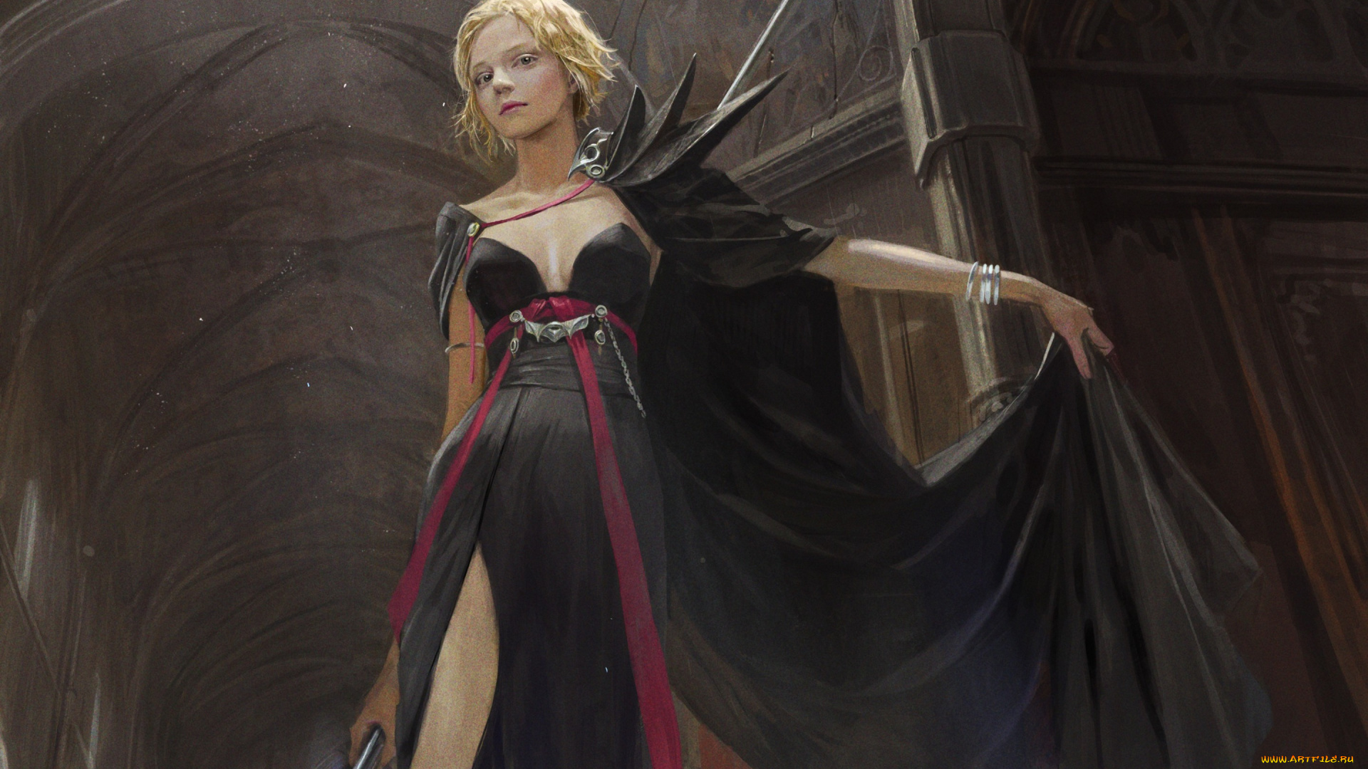 фэнтези, девушки, посох, платье, девушка, totorrl, арт