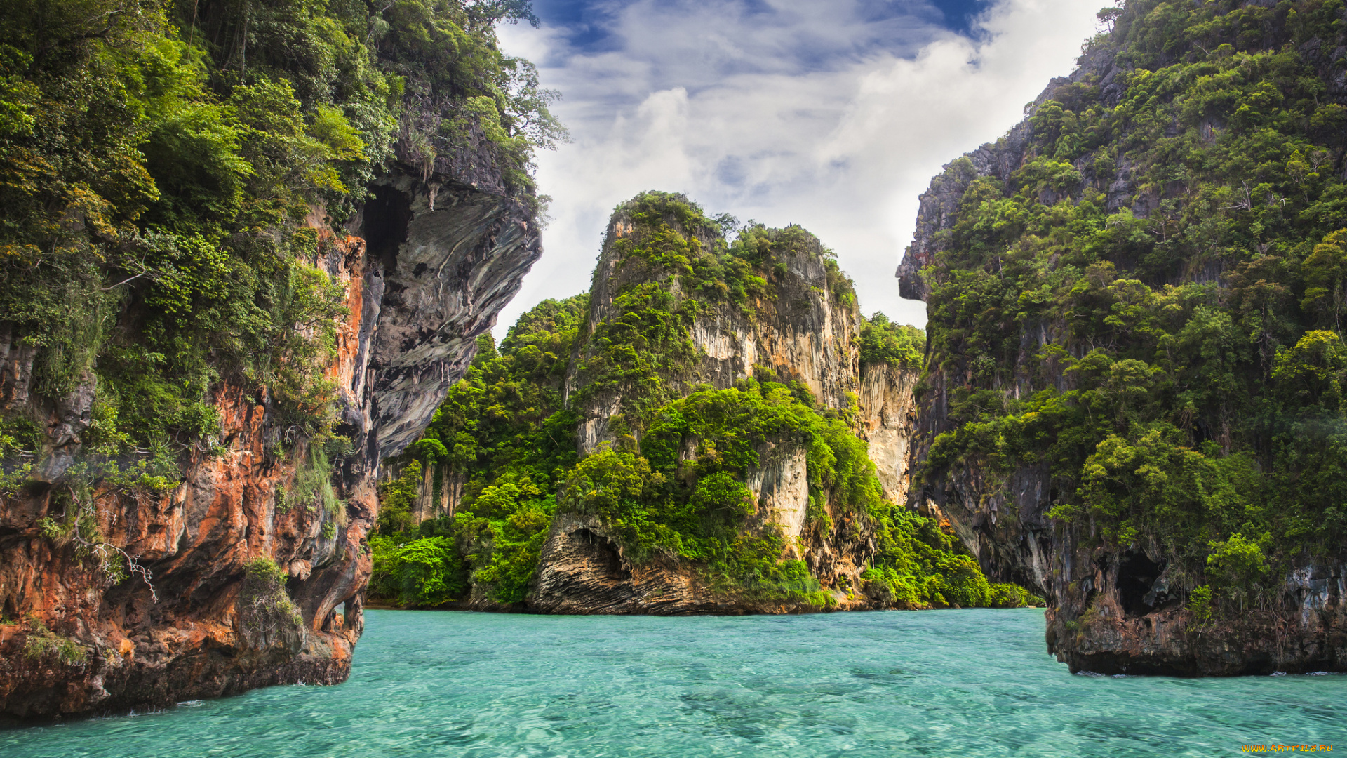 природа, побережье, скалы, море