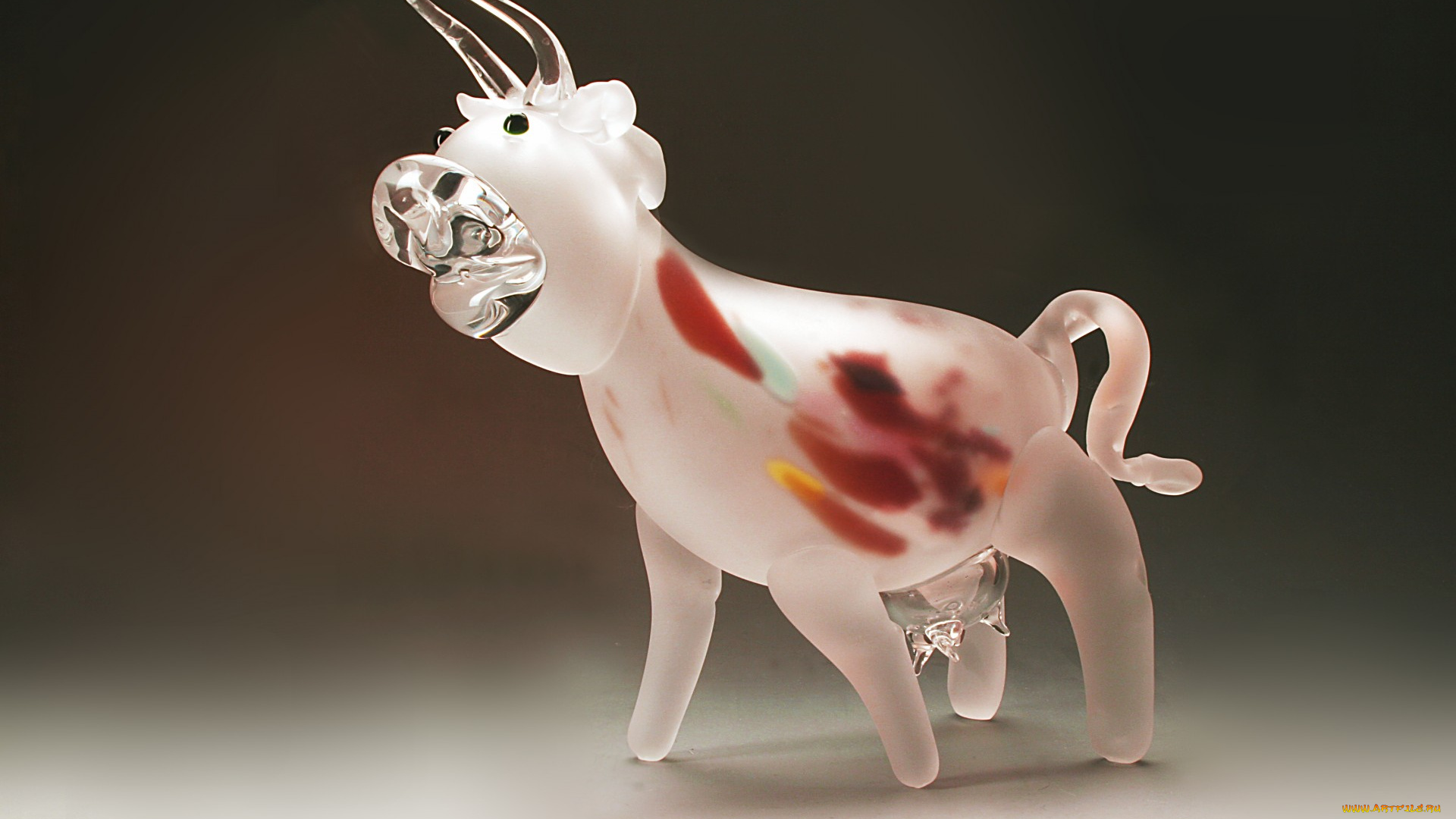 разное, ремесла, , поделки, , рукоделие, стекло, хрусталь, рога, корова, декор, гусь-хрустальный