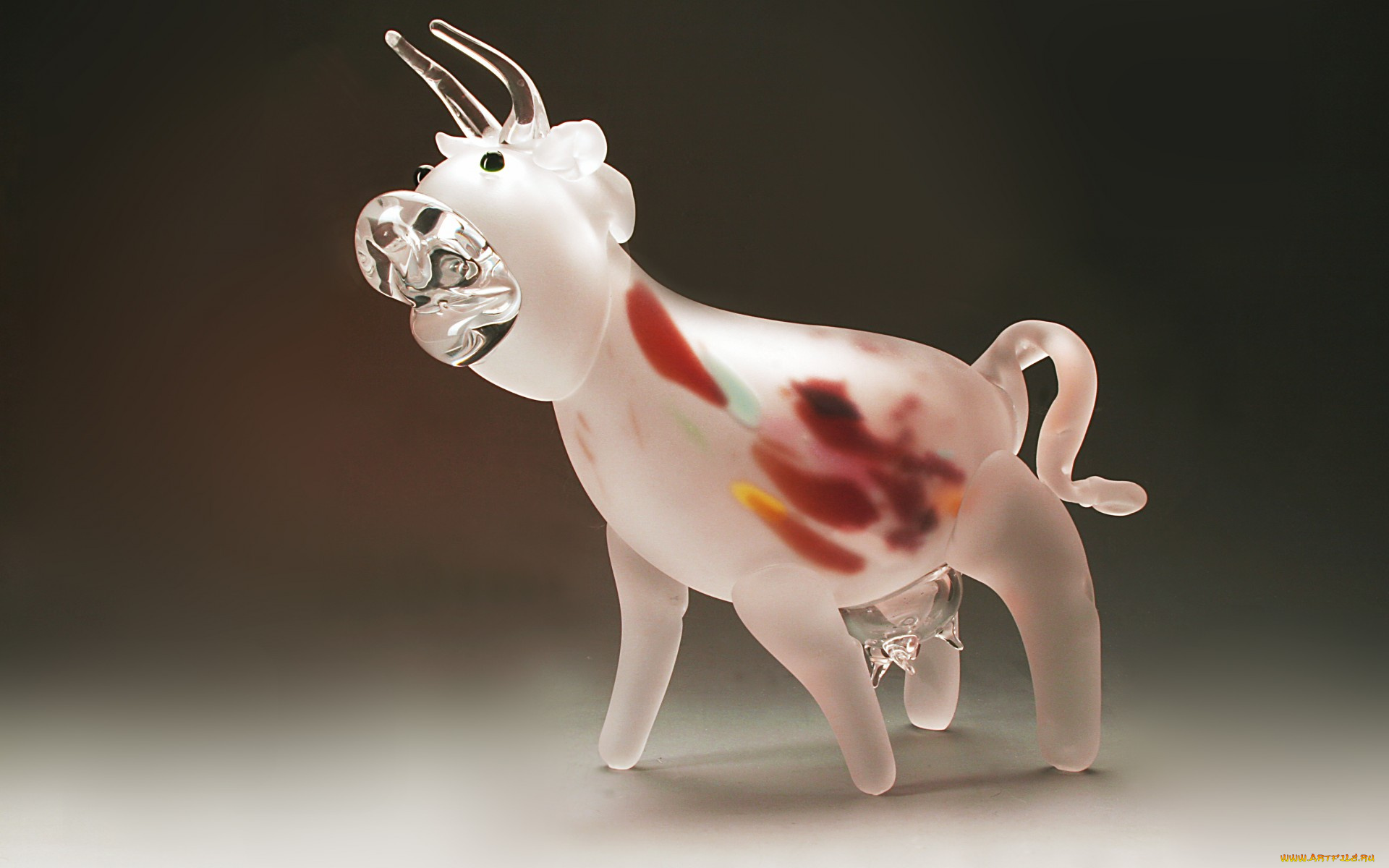 разное, ремесла, , поделки, , рукоделие, стекло, хрусталь, рога, корова, декор, гусь-хрустальный