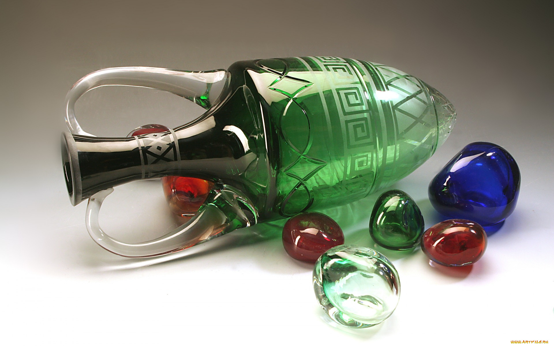 разное, ремесла, , поделки, , рукоделие, стекло, декоративная, компазиция, хрусталь, цветные, камни, амфора, гусь-хрустальный
