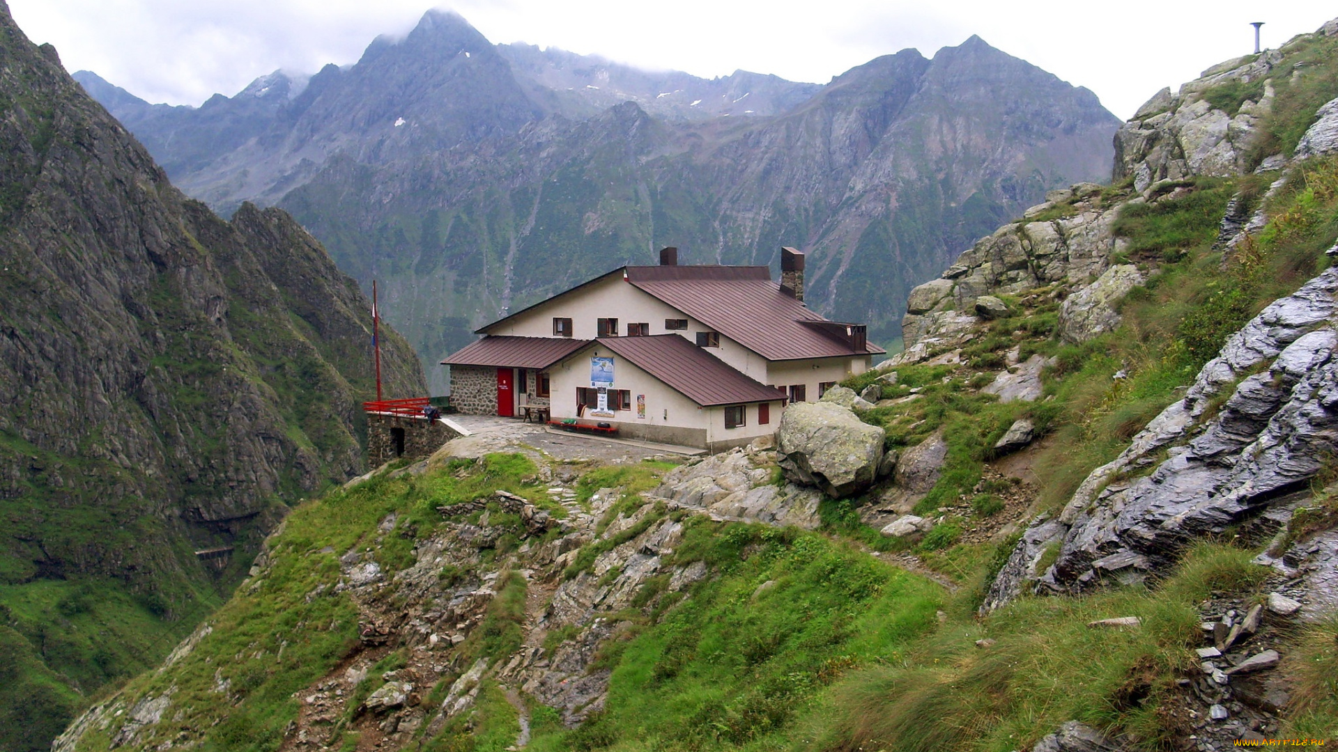 города, -, здания, , дома, ущелье