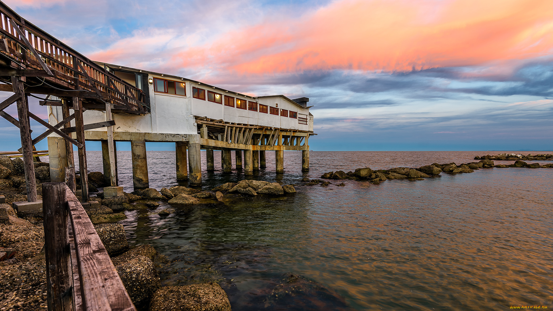 природа, побережье, море, берег