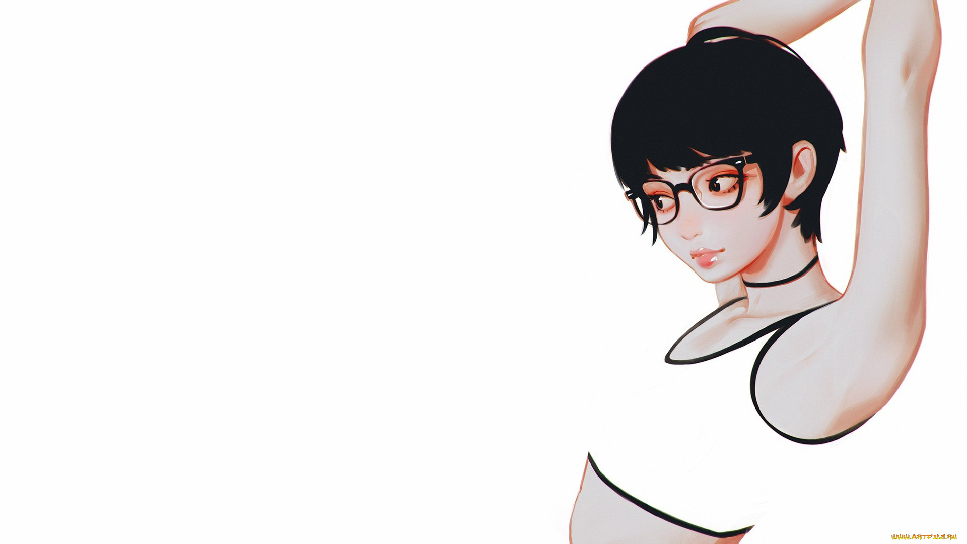 рисованное, дети, девушка, фон