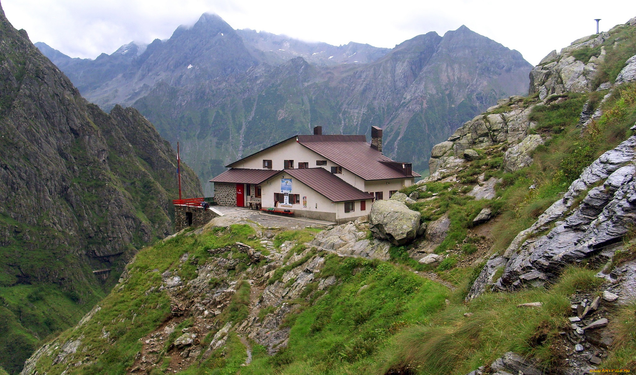 города, -, здания, , дома, ущелье