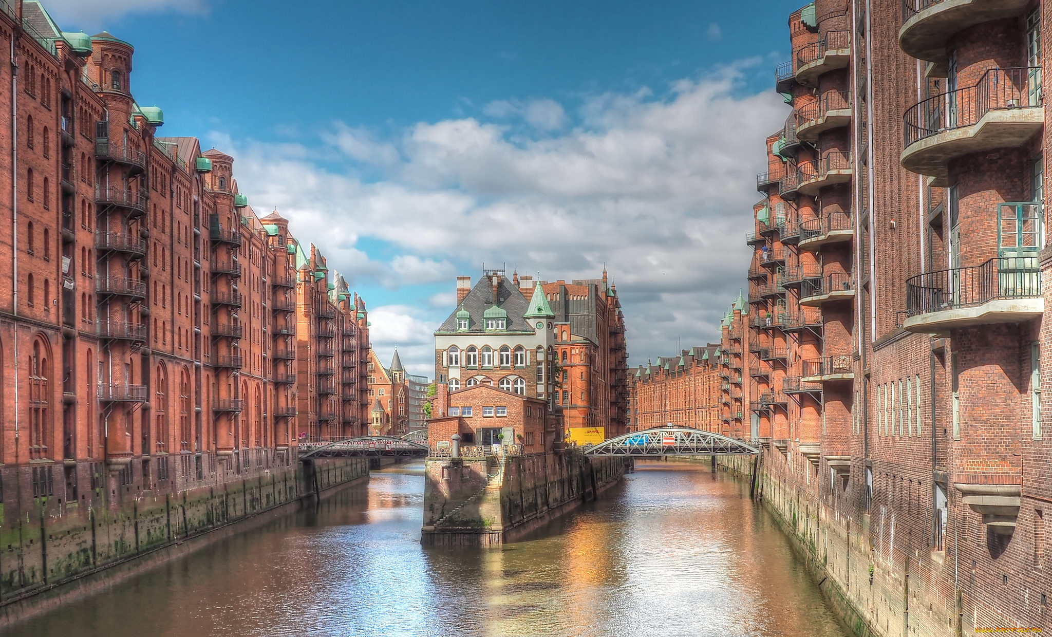 города, -, здания, , дома, канал