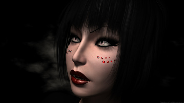 Картинка 3д+графика портрет+ portraits фон взгляд девушка
