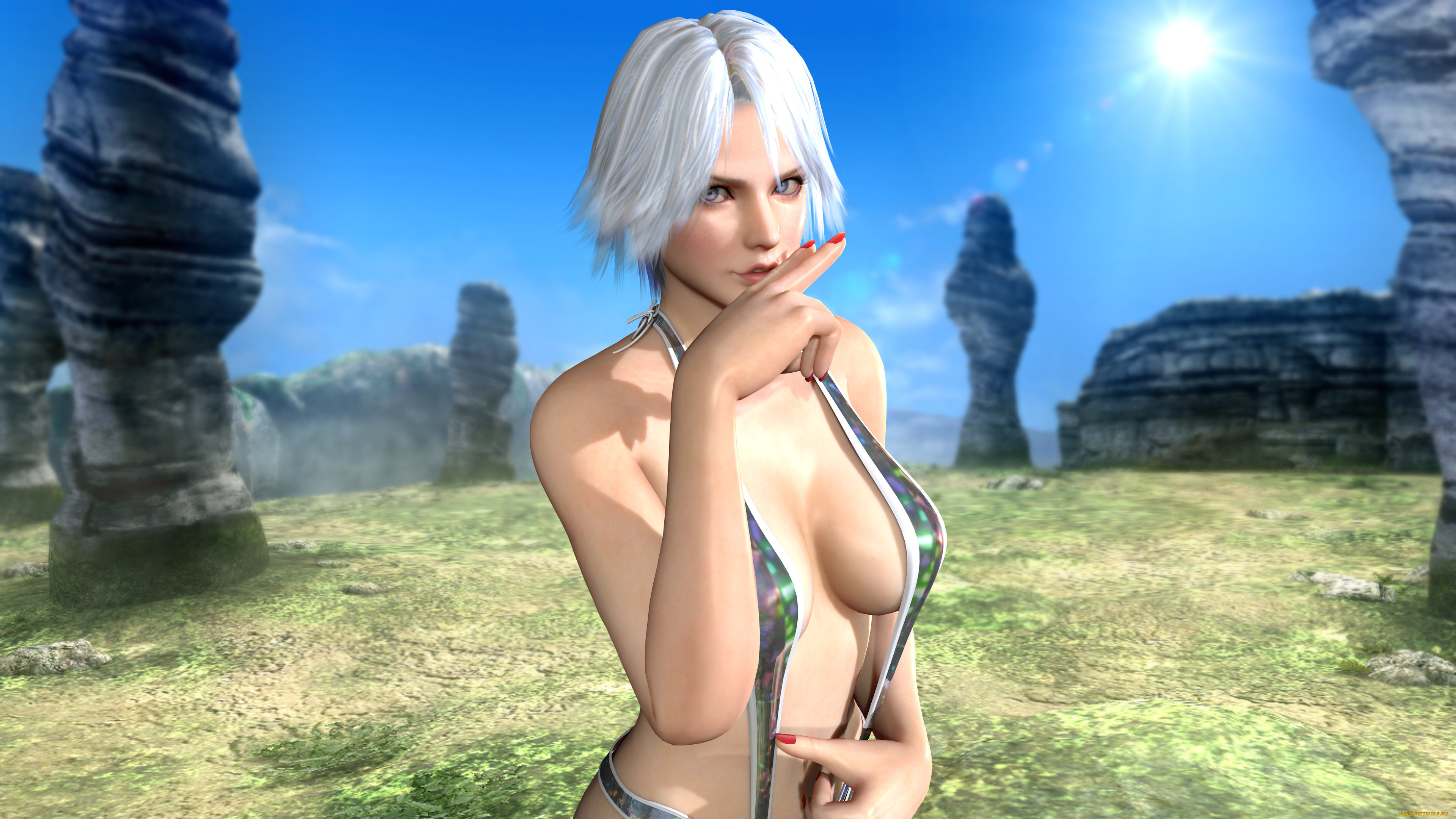 3д, графика, аниме, , anime, девушка, фон, взгляд